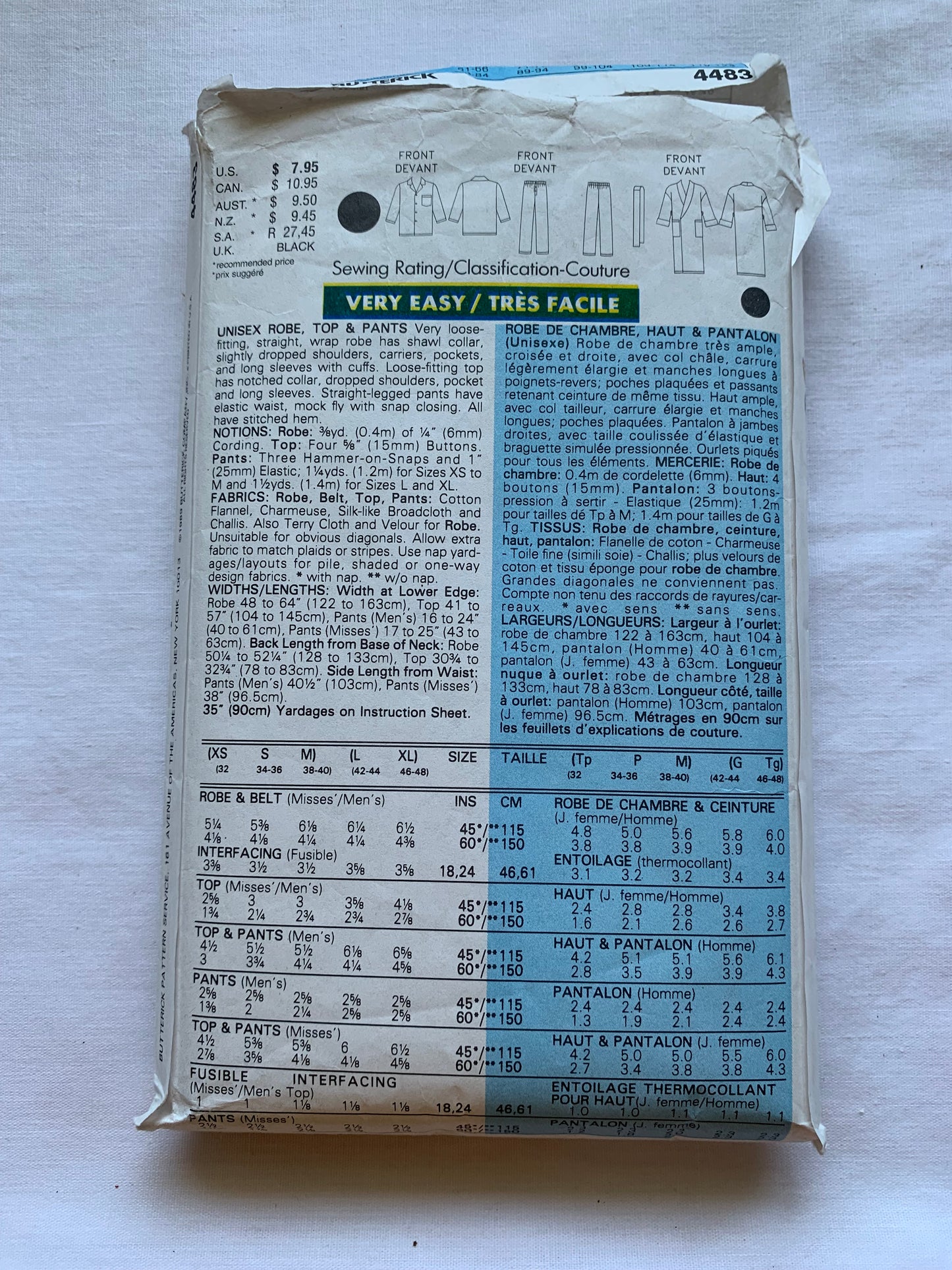 This pattern is complete, with instructions and all pattern pieces accounted for. It has been cut and gently used. The envelope may show storage and shelf wear with nicks or tears. The pictures are of the exact item you will be receiving.