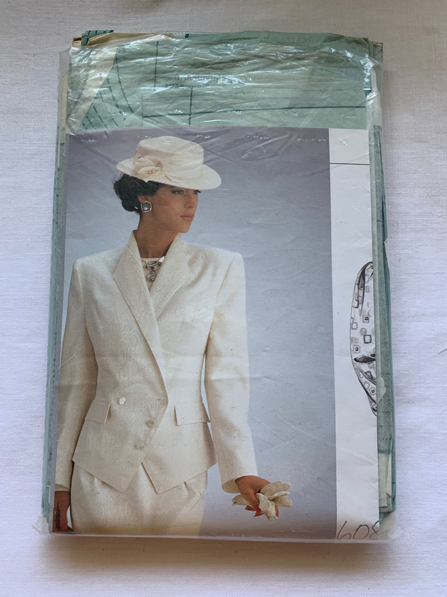 Burda Sewing Pattern 6089 Misses' Skirt, Top, Jacket, Button Front, Long Sleeves, Zipper Back, Size 34-46, Cut, Vintage 1995