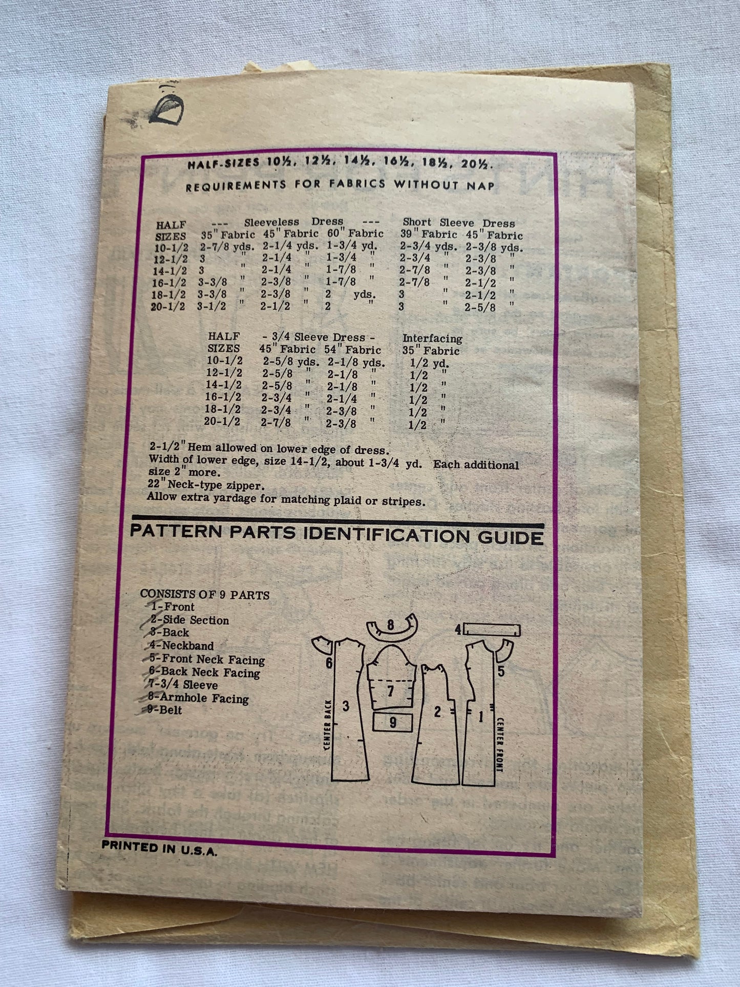 Star Weekly Sewing Pattern 4821 Misses'/Women's Half Sizes Dress, Zipper Back, Long Sleeves, Darts, Fitted, Size 14 1/2, Cut, Vintage 1970