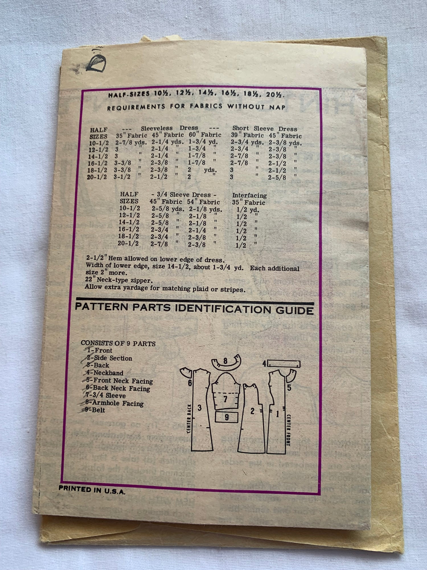Star Weekly Sewing Pattern 4821 Misses'/Women's Half Sizes Dress, Zipper Back, Long Sleeves, Darts, Fitted, Size 14 1/2, Cut, Vintage 1970