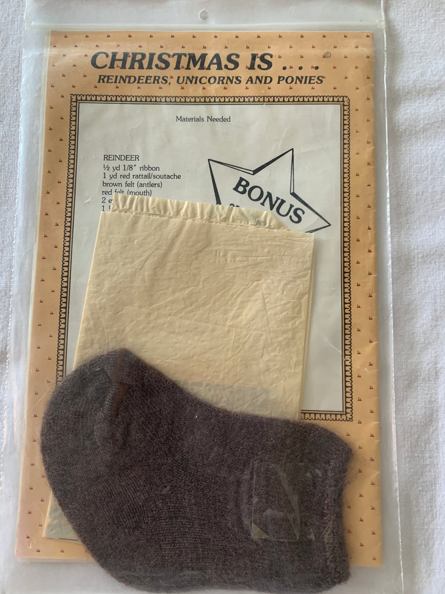 Wall Hanging, Christmas, Reindeers, Unicorn, Ponies, Instructions Only
