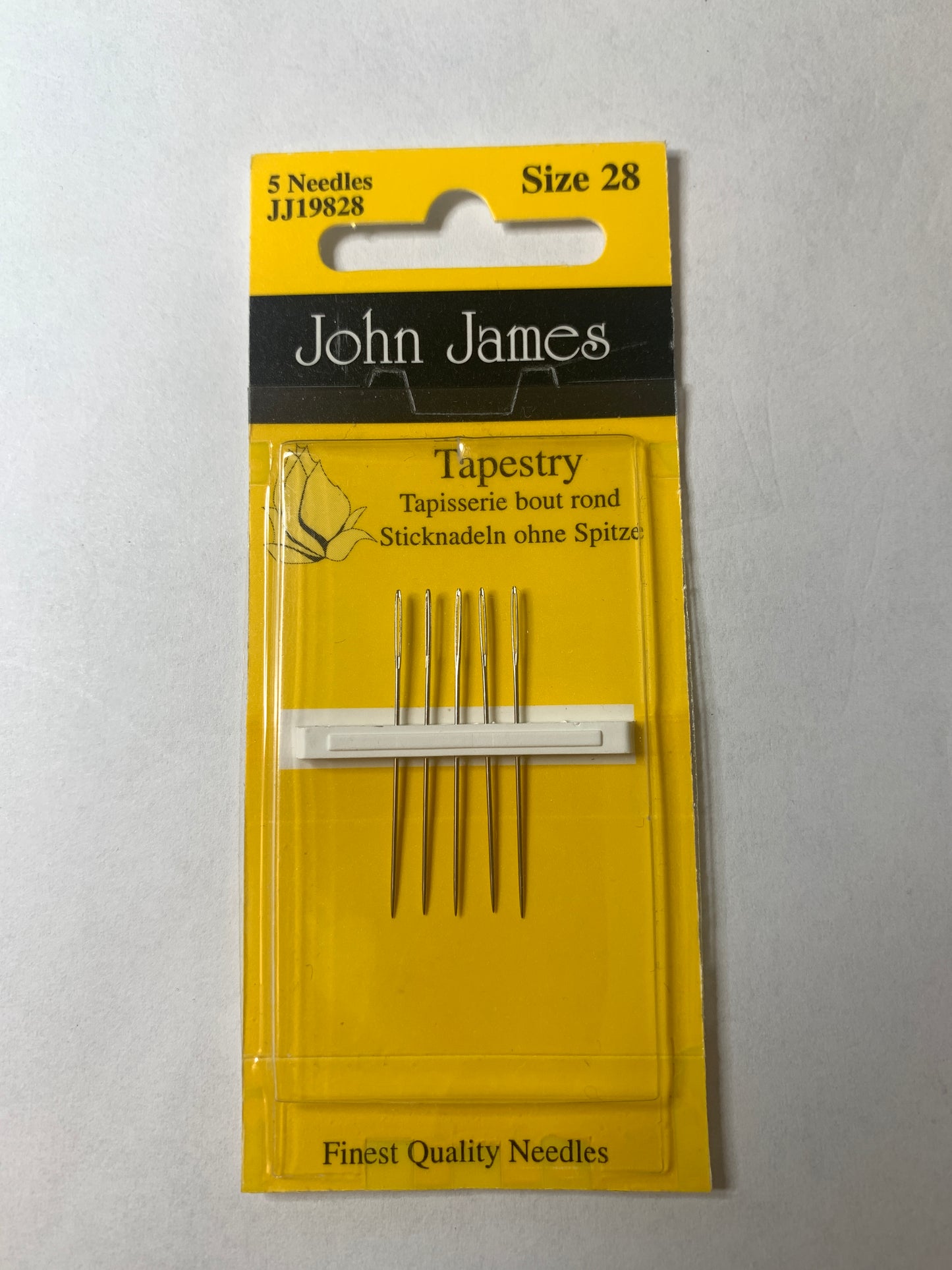 John James Tapestry Needles, 5 Needles, Size 28