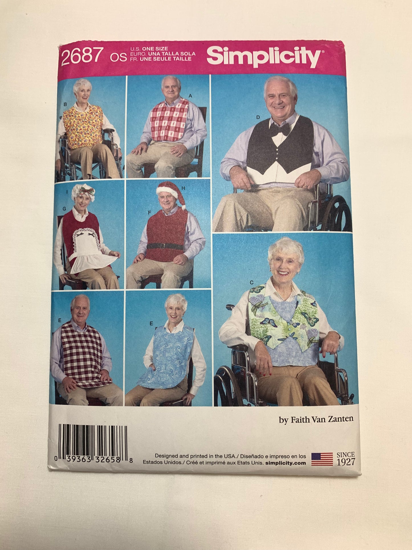 Simplicity Sewing Pattern 2687 Adult Clothing Propectors, Hats, Bibs, One Size, Uncut, 2017