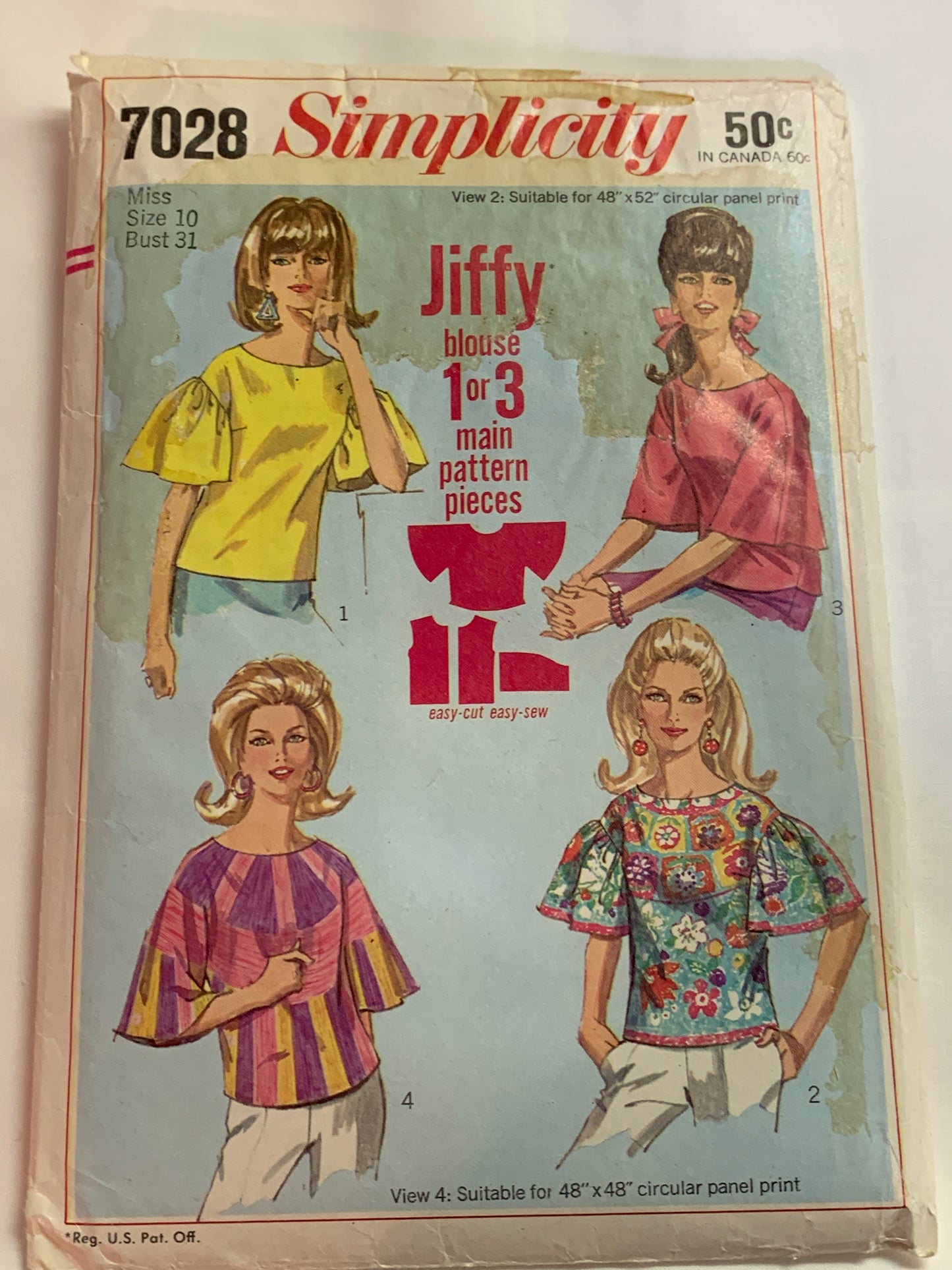 Simplicity Sewing Pattern 8609 Misses'/Junior/Teen Dresses, Two Lengths, Sleeveless,Zipper Back, 3 Variations, Size 11-12, Cut, Vintage 1969