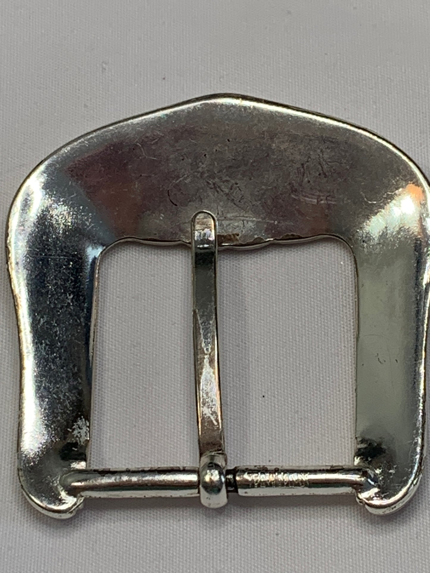 Texas Long-Horn Pin Silver Belt Buckle, Used, Circa 1970's