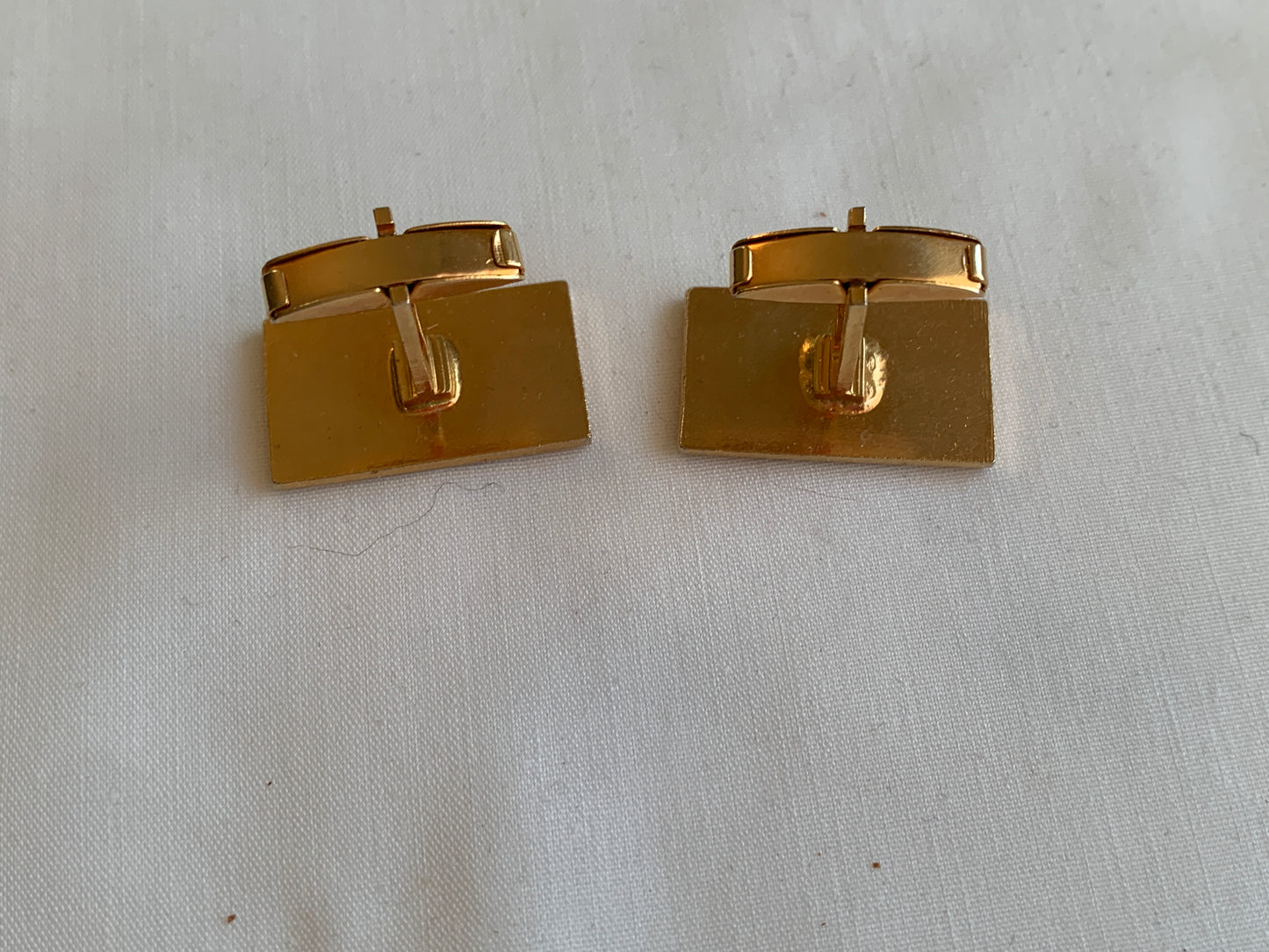 Men's Cufflinks, Abstract Design, Gold Toned