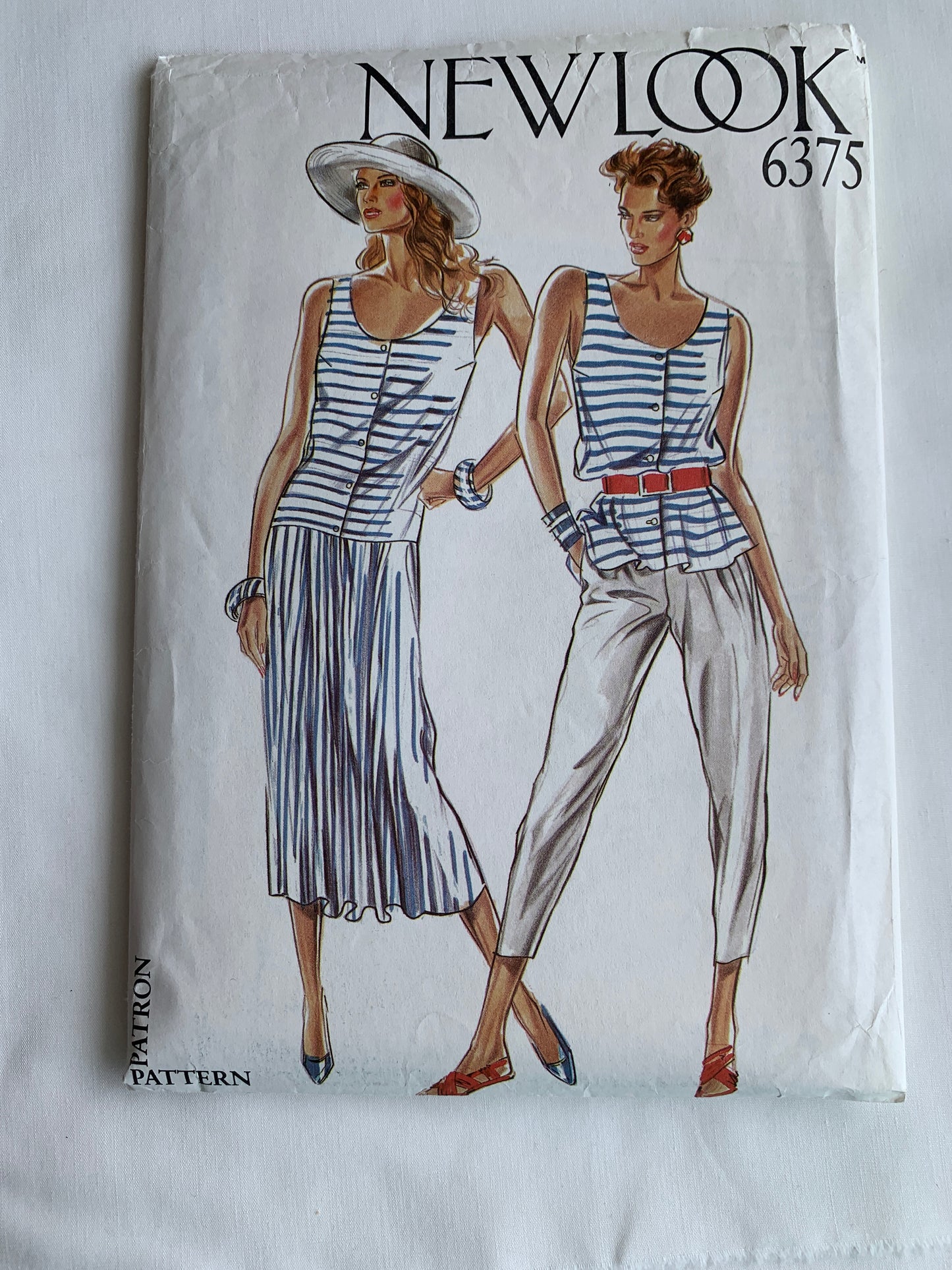 Simplicity New Look Sewing Pattern 6375 Misses' Dress, Pants, Top, Sleeveless, Elastic Waist, Size 8-18, Cut, Vintage 1990