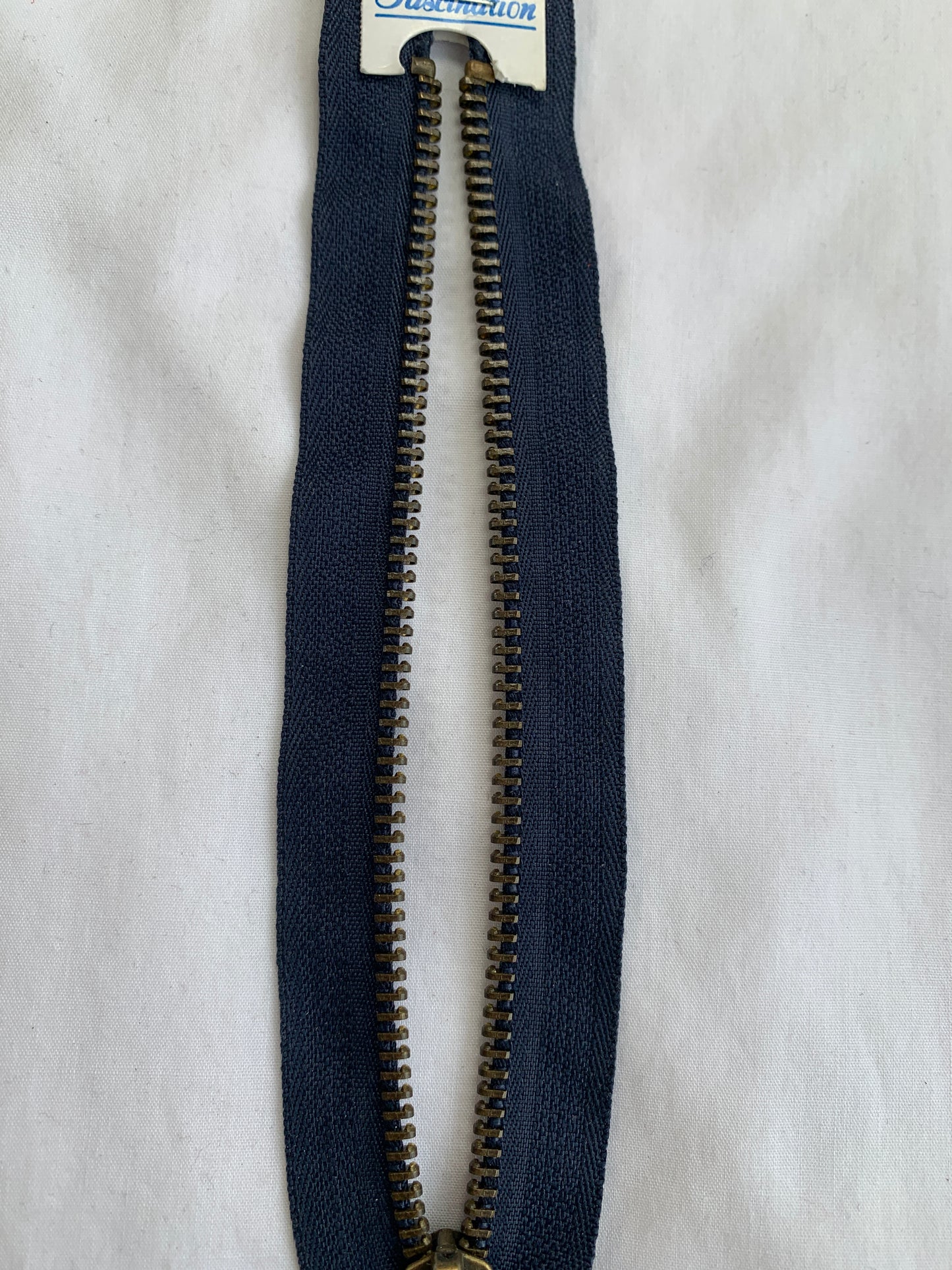 Metal Zipper, Separating, 14 Inch, Navy Blue Color, New