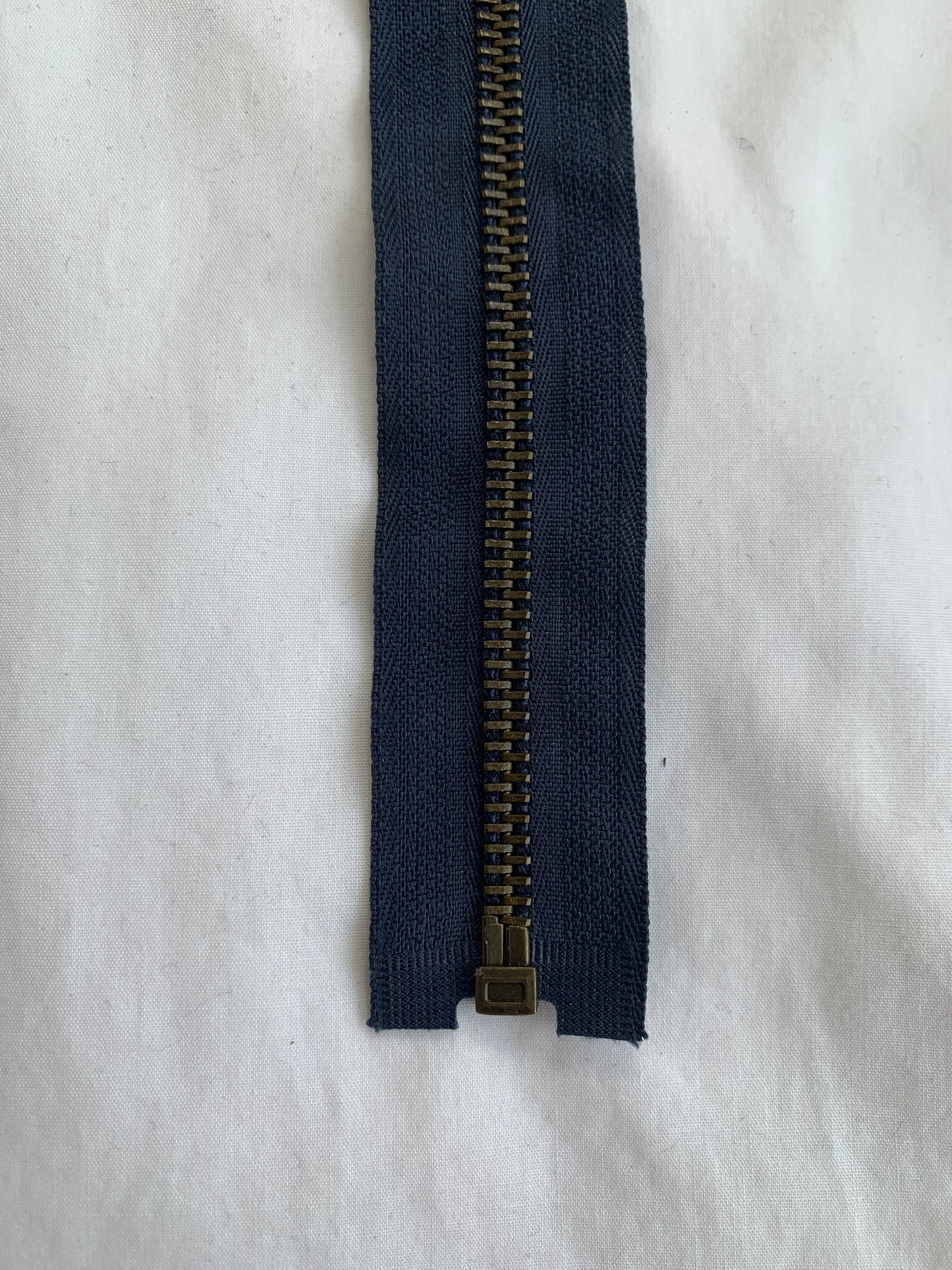 Metal Zipper, Separating, 14 Inch, Navy Blue Color, New