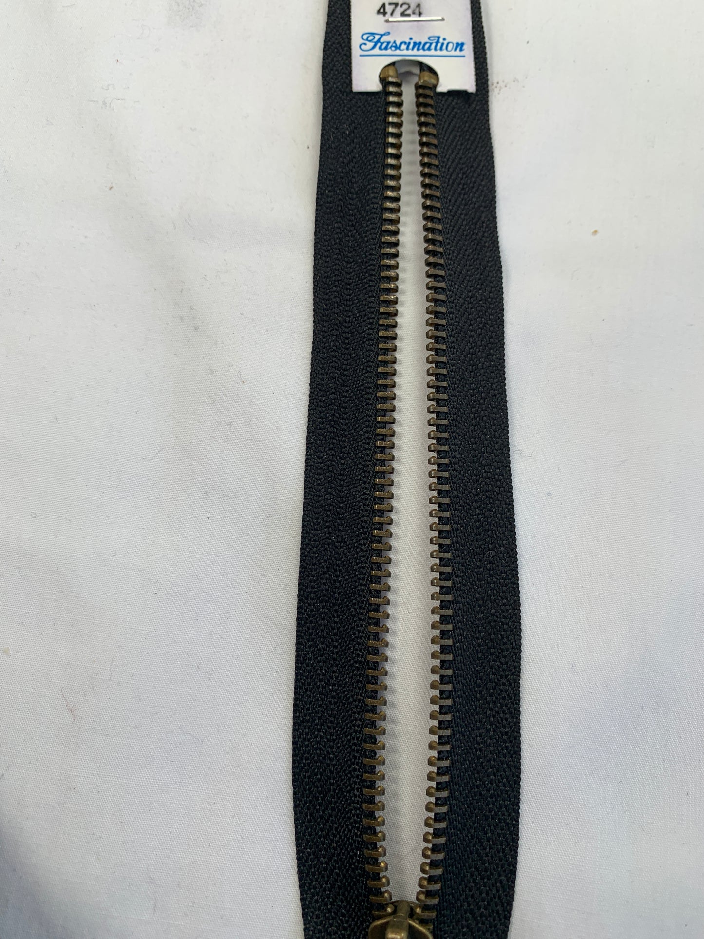 Metal Zipper, Separating, 24 Inch, Black Color, New