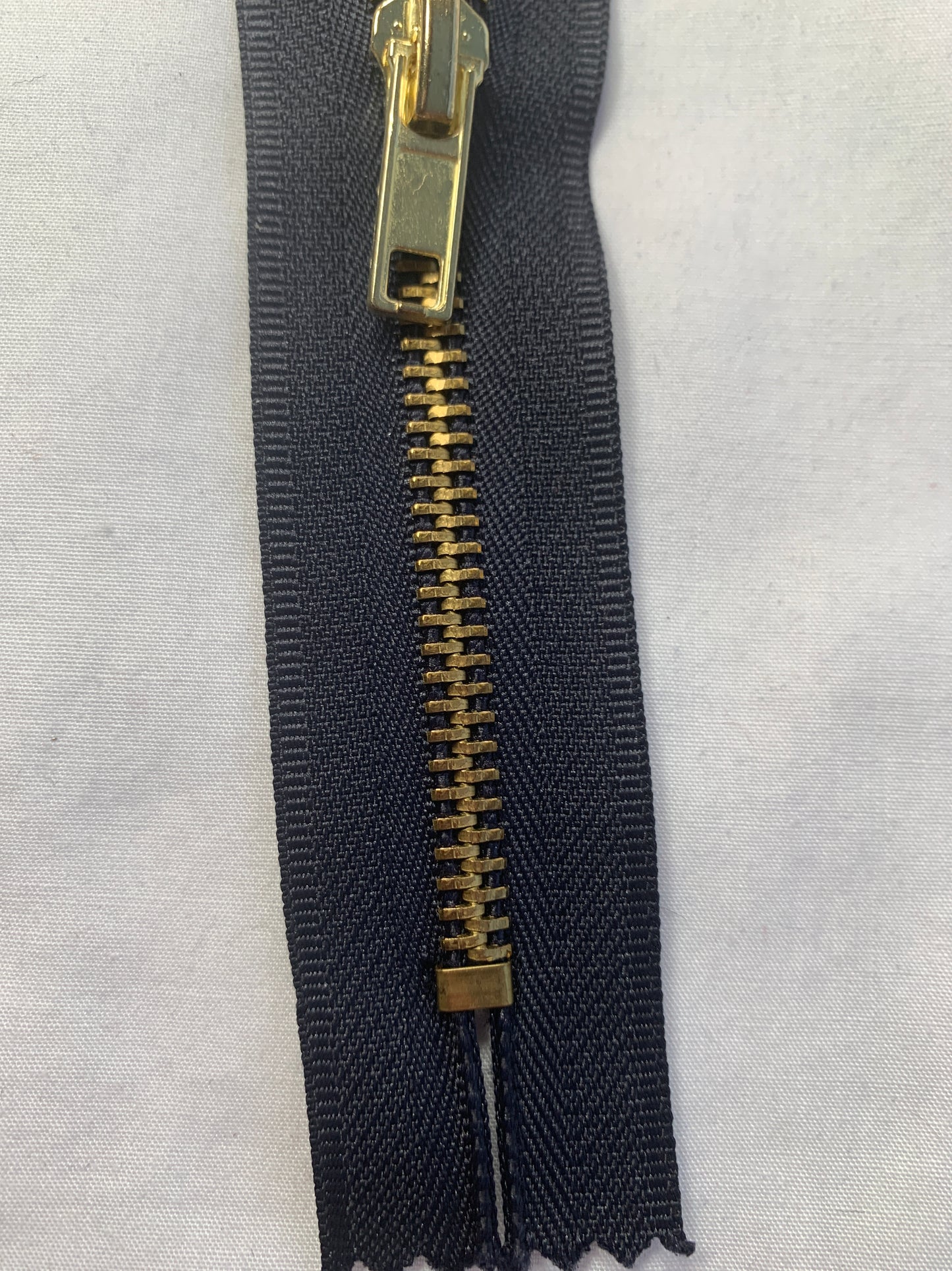 Metal Zipper, Non-Separating, 6 Inch, Navy Blue Color, New
