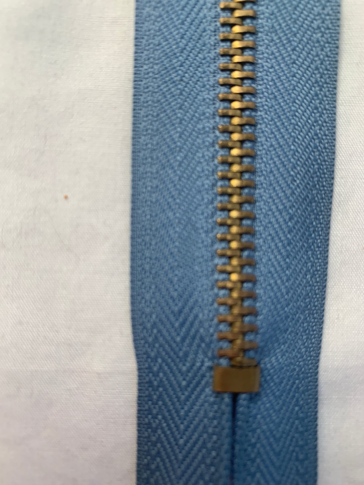 Metal Zipper, Separating, 6 Inch, Light Blue Color, New