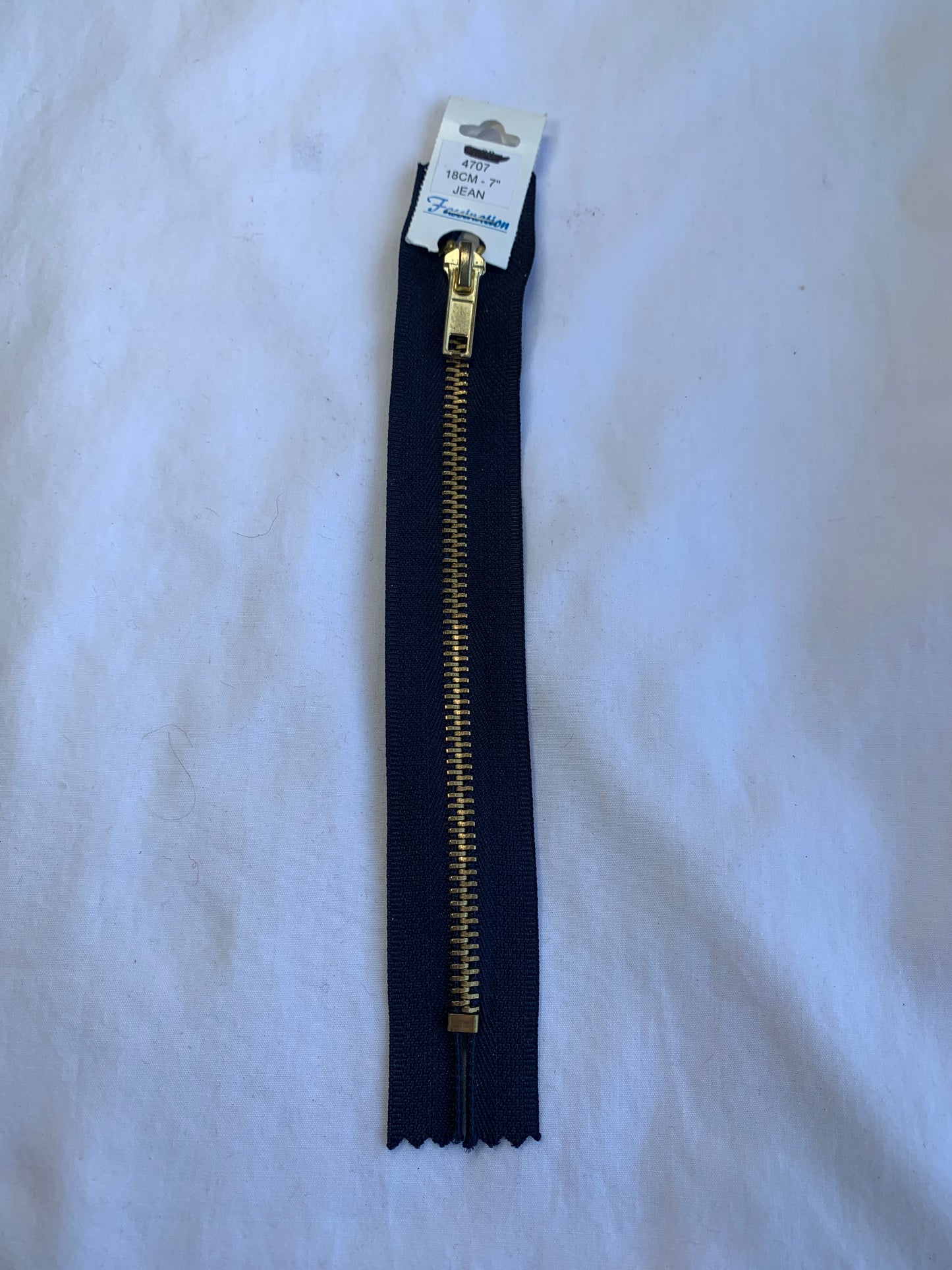 Metal Zipper, Separating, 7 Inch, Navy Blue Color, New