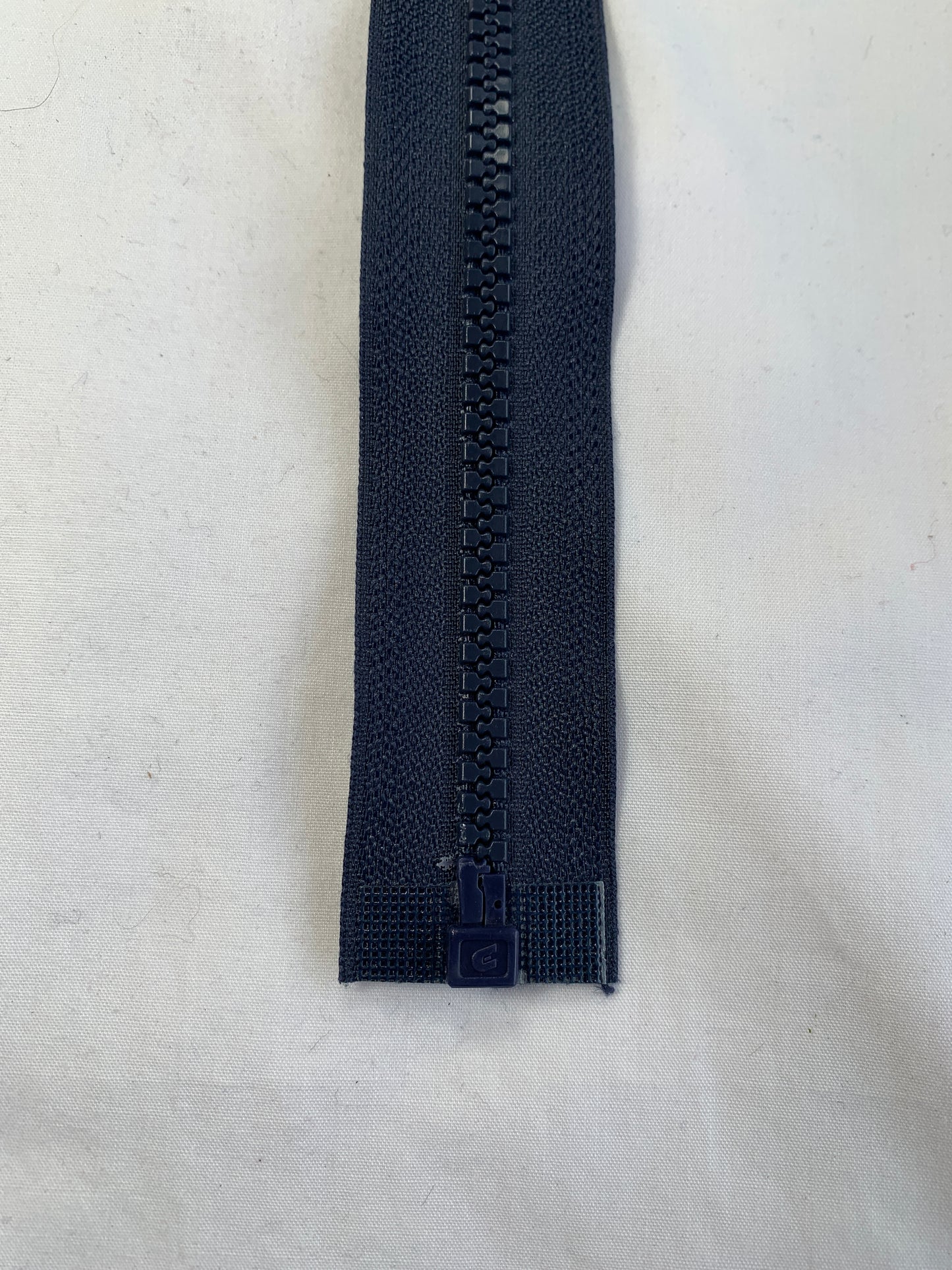 Molded Plastic Zipper, Separating, 26 Inch, Navy Blue Color, New