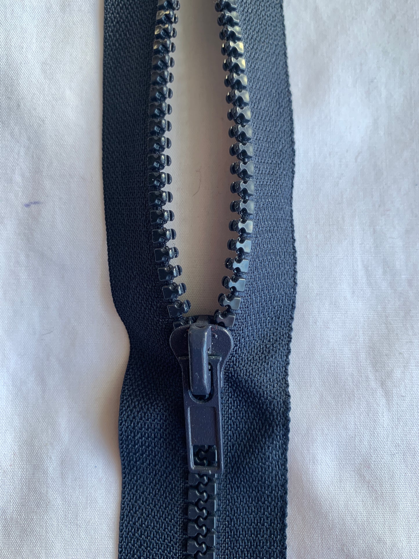 Molded Plastic Zipper, Separating, 22 Inch, Navy Blue Color, New