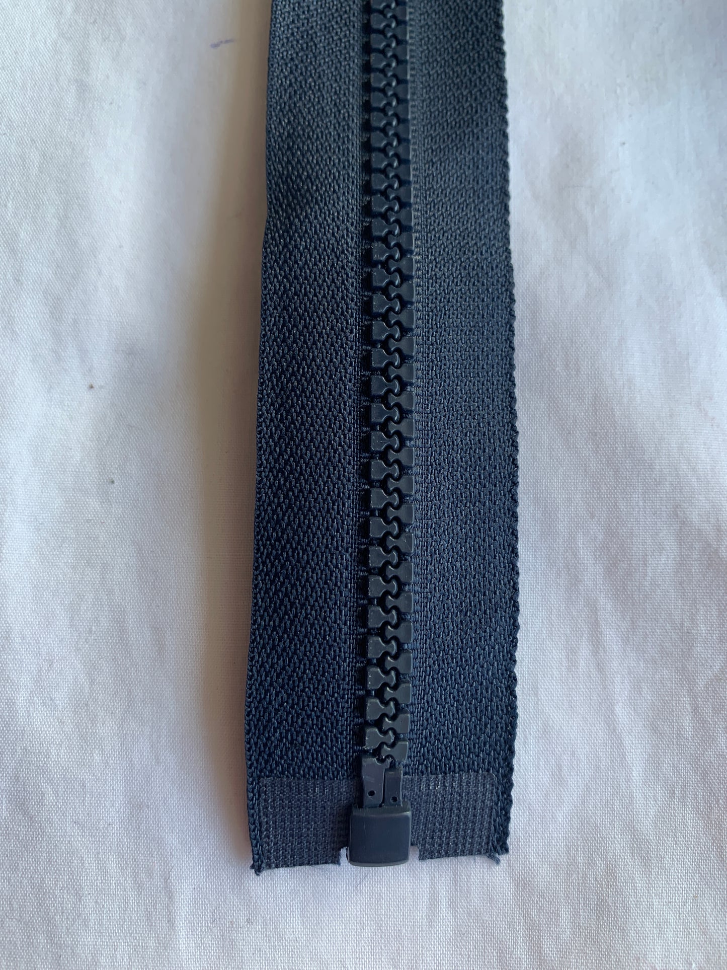 Molded Plastic Zipper, Separating, 22 Inch, Navy Blue Color, New