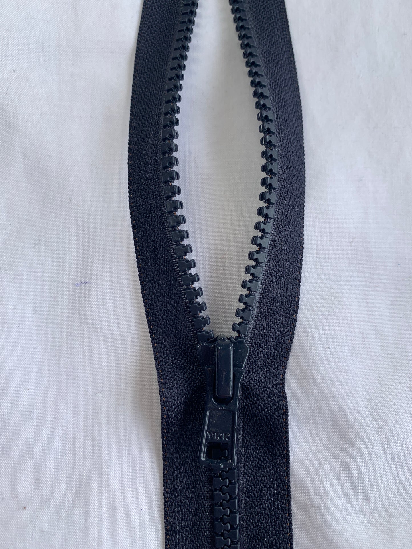 Molded Plastic Zipper, Separating, 20 Inch, Navy Blue Color, New