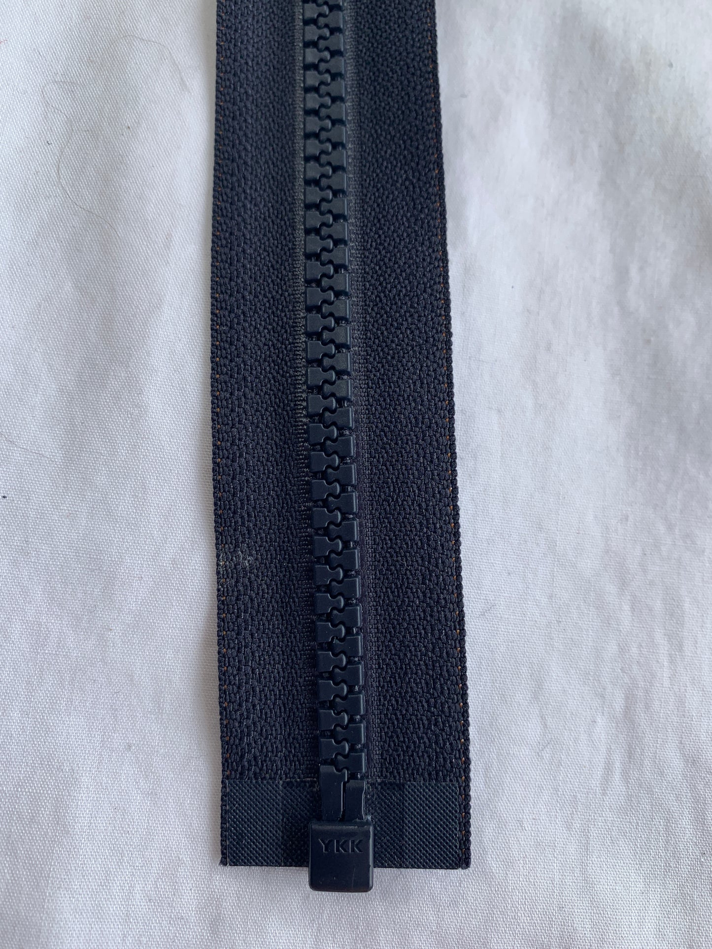 Molded Plastic Zipper, Separating, 20 Inch, Navy Blue Color, New