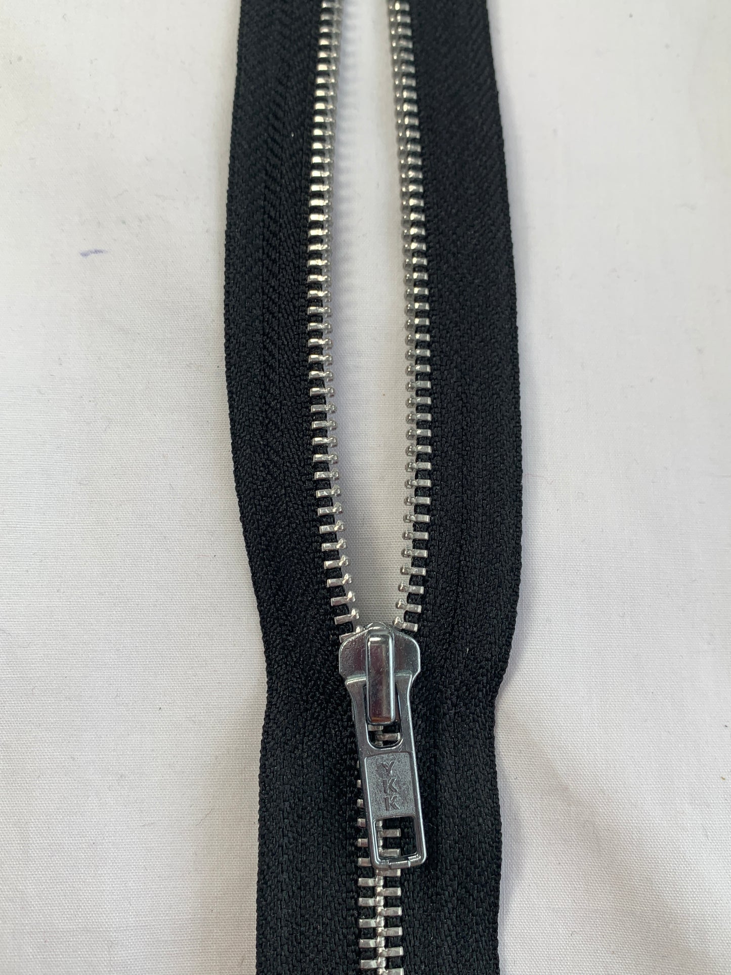 Metal Zipper, Separating, 22 Inch, Black Color, New