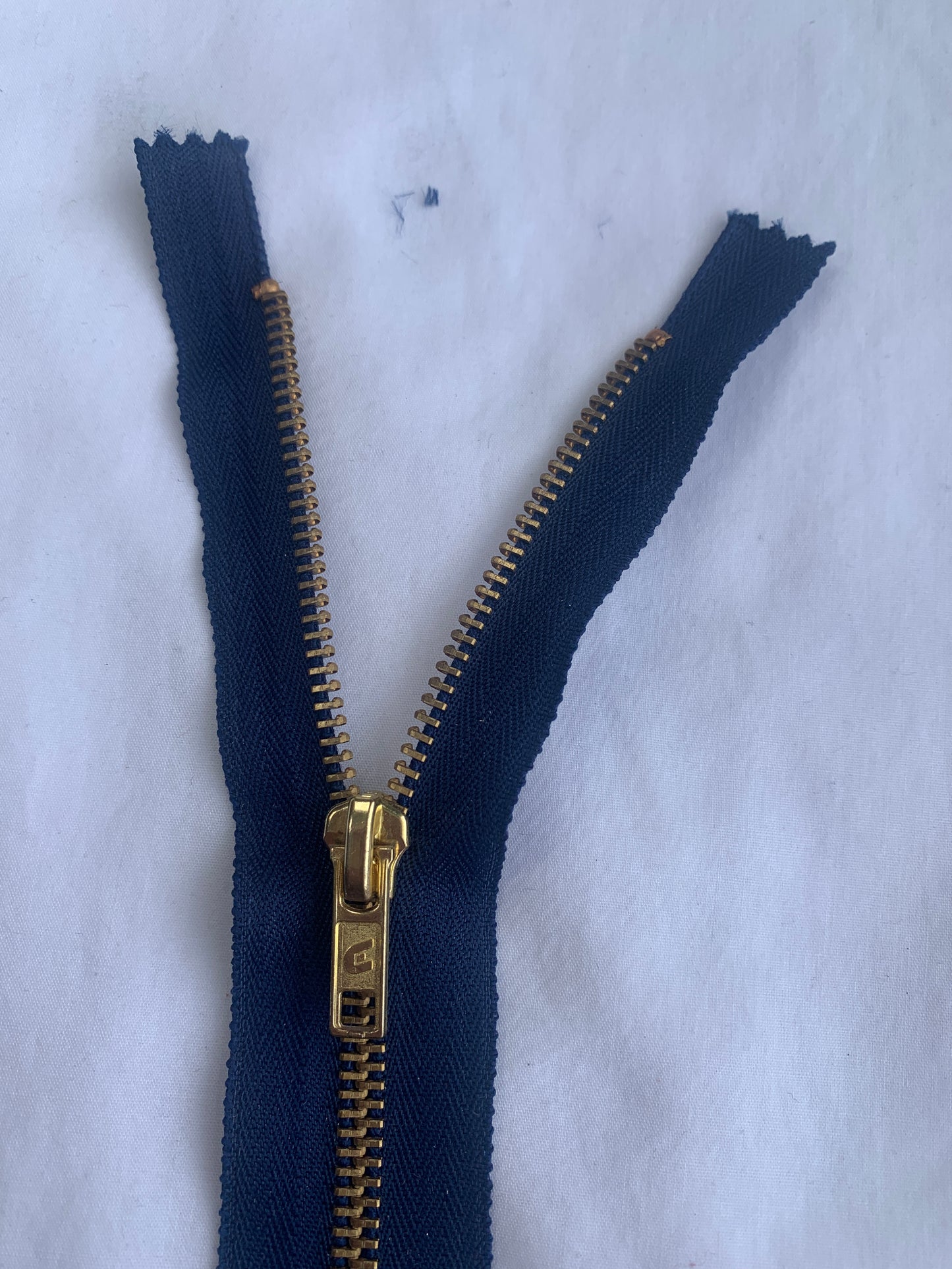 Metal Zipper, Non-Separating, 6 Inch, Navy Blue Color, New