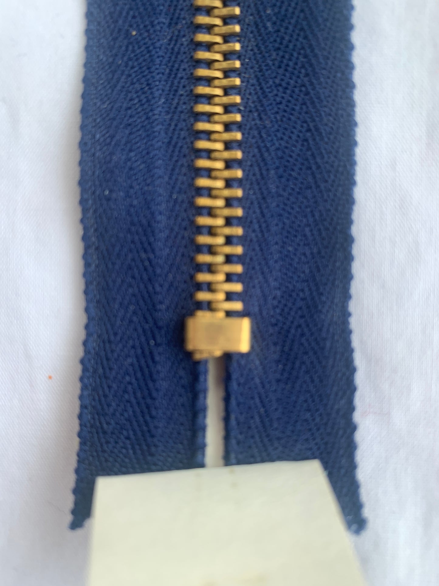 Metal Zipper, Non-Separating, 6 Inch, Navy Blue Color, New
