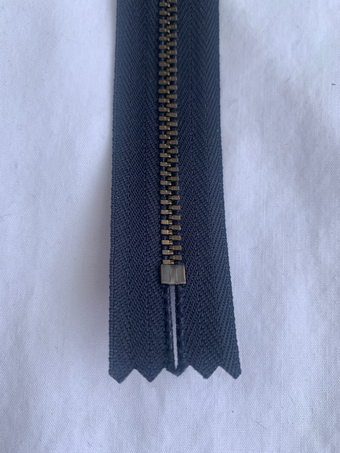 Metal Zipper, Non-Separating, 6 Inch, Navy Blue Color, New