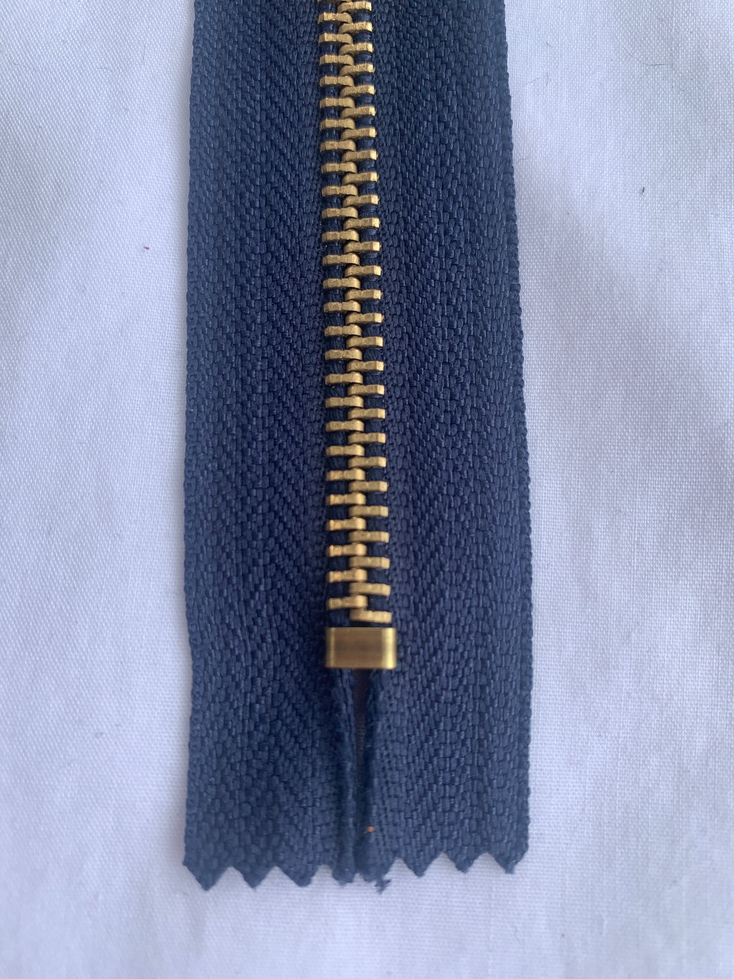 Metal Zipper, Non-Separating, 6 Inch, Navy Blue Color, New