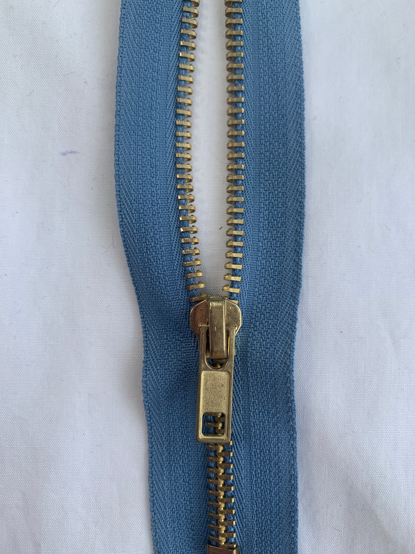 Metal Zipper, Non-Separating, 6 Inch, Light Blue Color, New