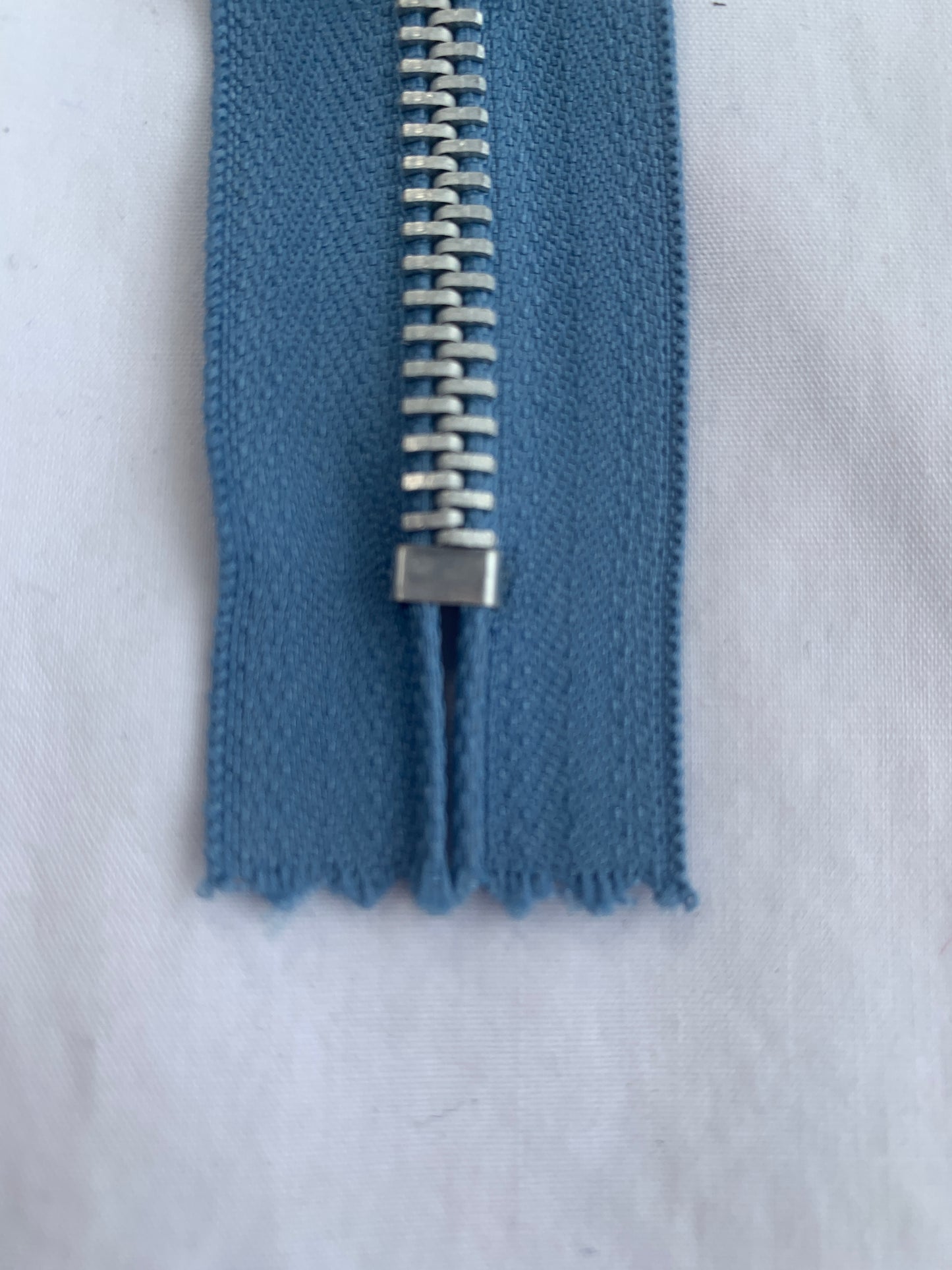 Metal Zipper, Non-Separating, 6 Inch, Light Blue Color, New