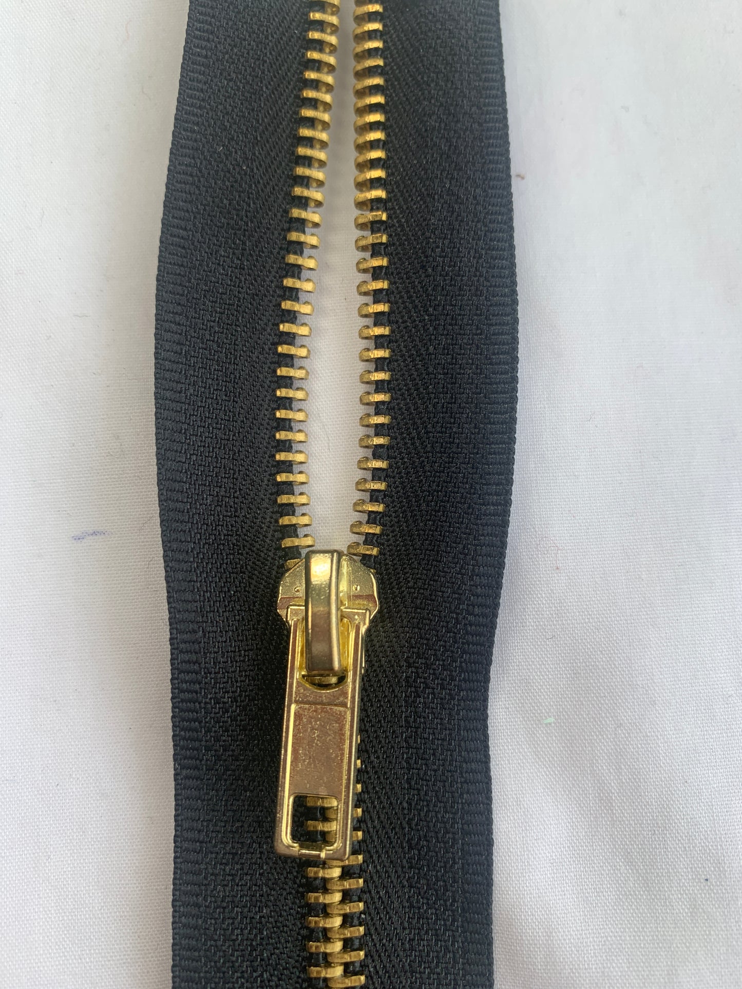 Metal Zipper, Non-Separating, 6 Inch, Black Color, New