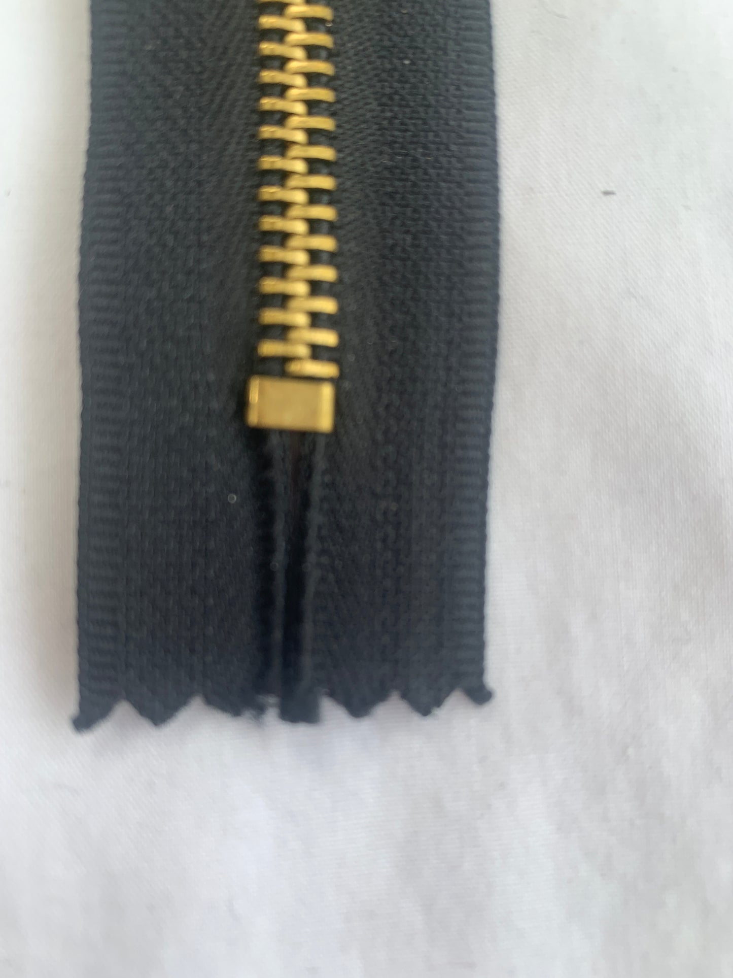 Metal Zipper, Non-Separating, 6 Inch, Black Color, New