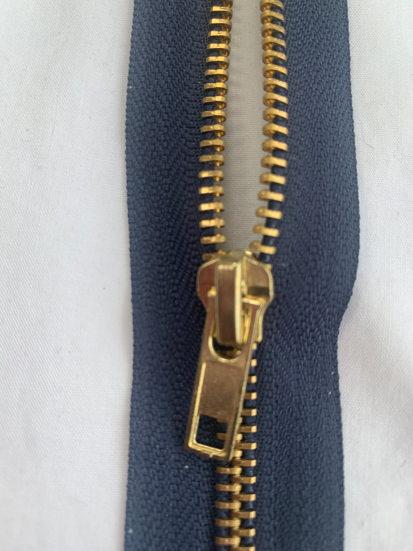 Metal Zipper, Non-Separating, 7 Inch, Navy Blue Color, New