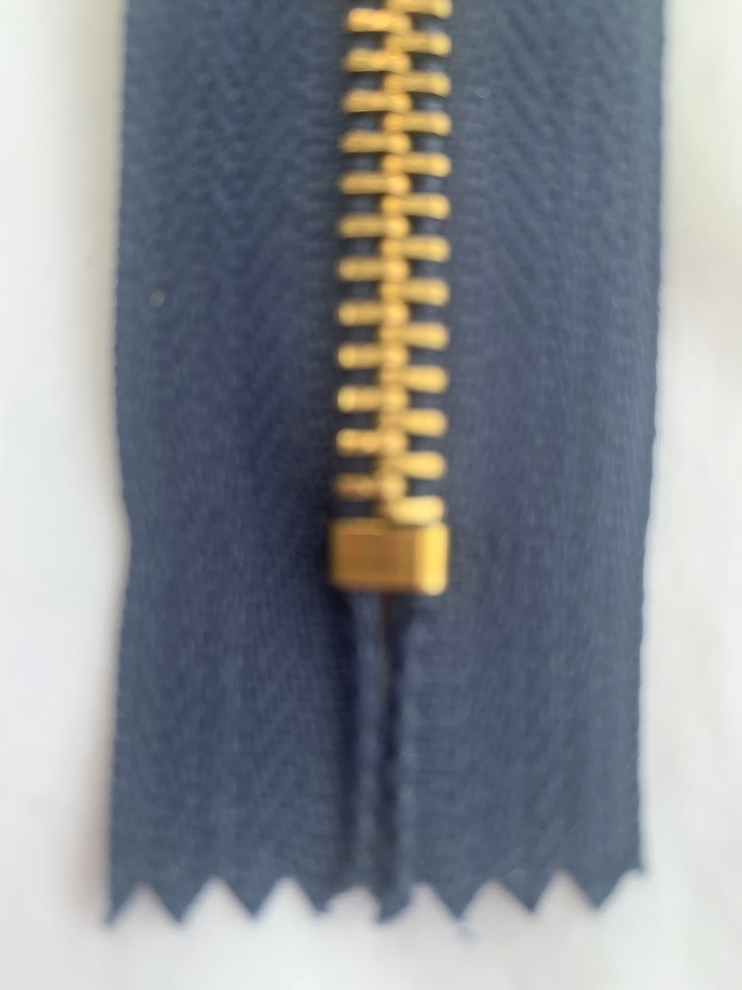 Metal Zipper, Non-Separating, 7 Inch, Navy Blue Color, New