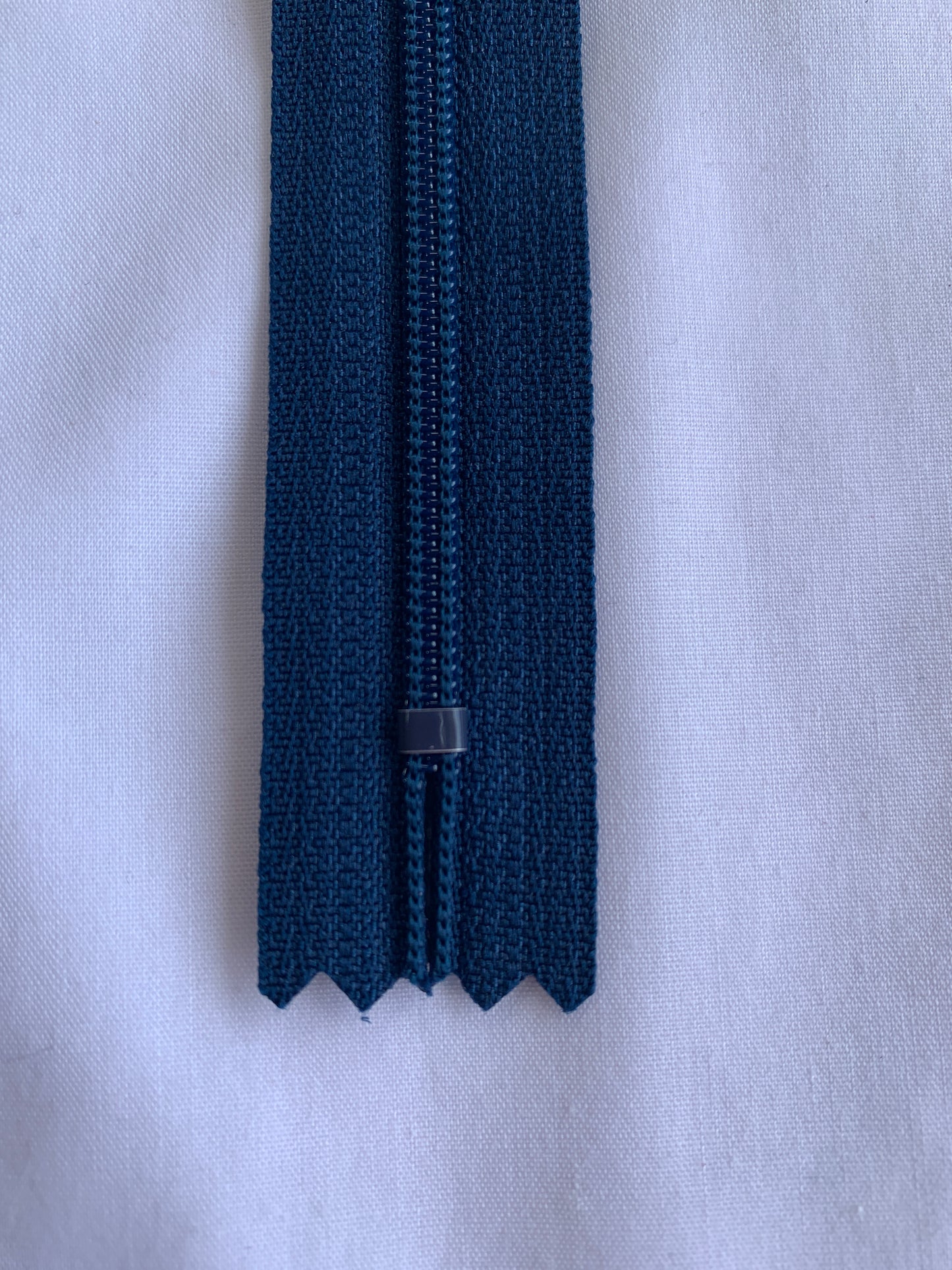 14 Inch Non-Separating Zipper, Royal Blue, Molded Plastic, New