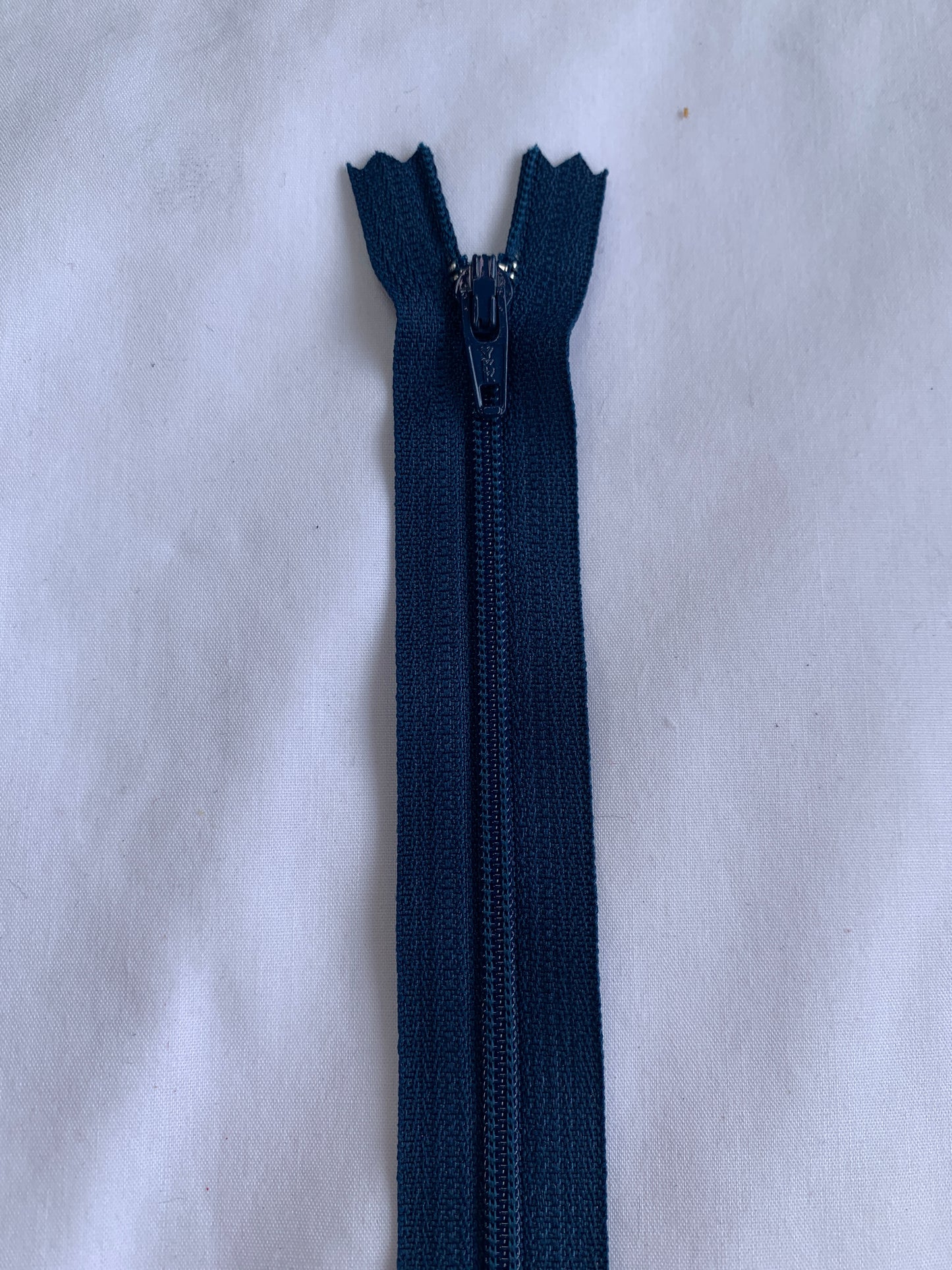 14 Inch Non-Separating Zipper, Midnight Blue, Molded Plastic, New