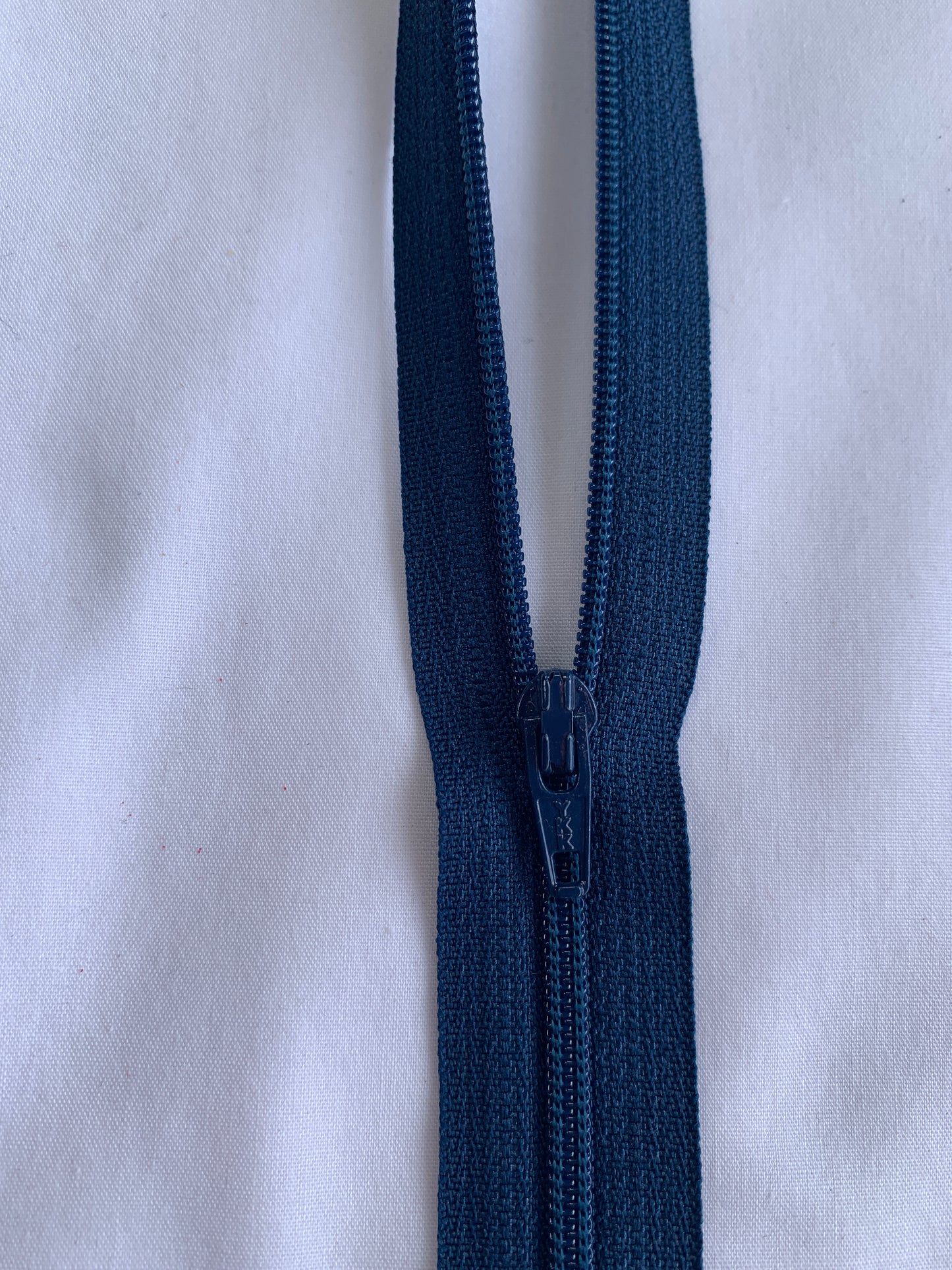 14 Inch Non-Separating Zipper, Midnight Blue, Molded Plastic, New