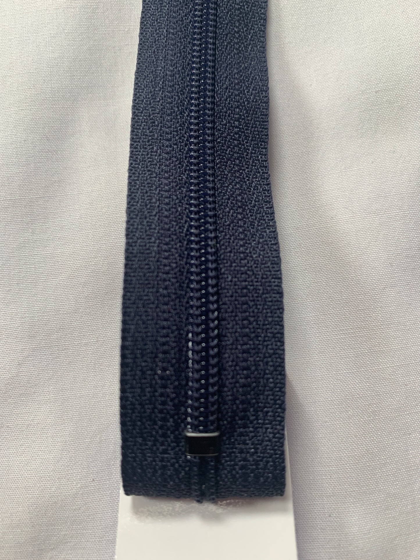 16 Inch Non-Separating Zipper, Midnight Blue, Molded Plastic, New