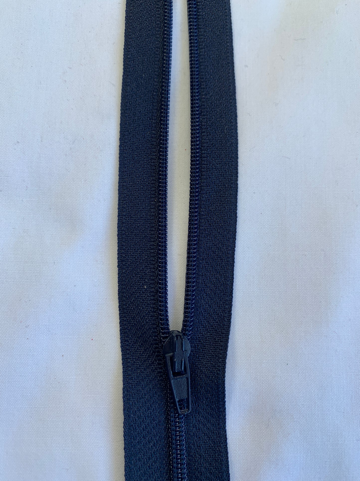 18 Inch Non-Separating Zipper, Oxford Blue, Molded Plastic, New