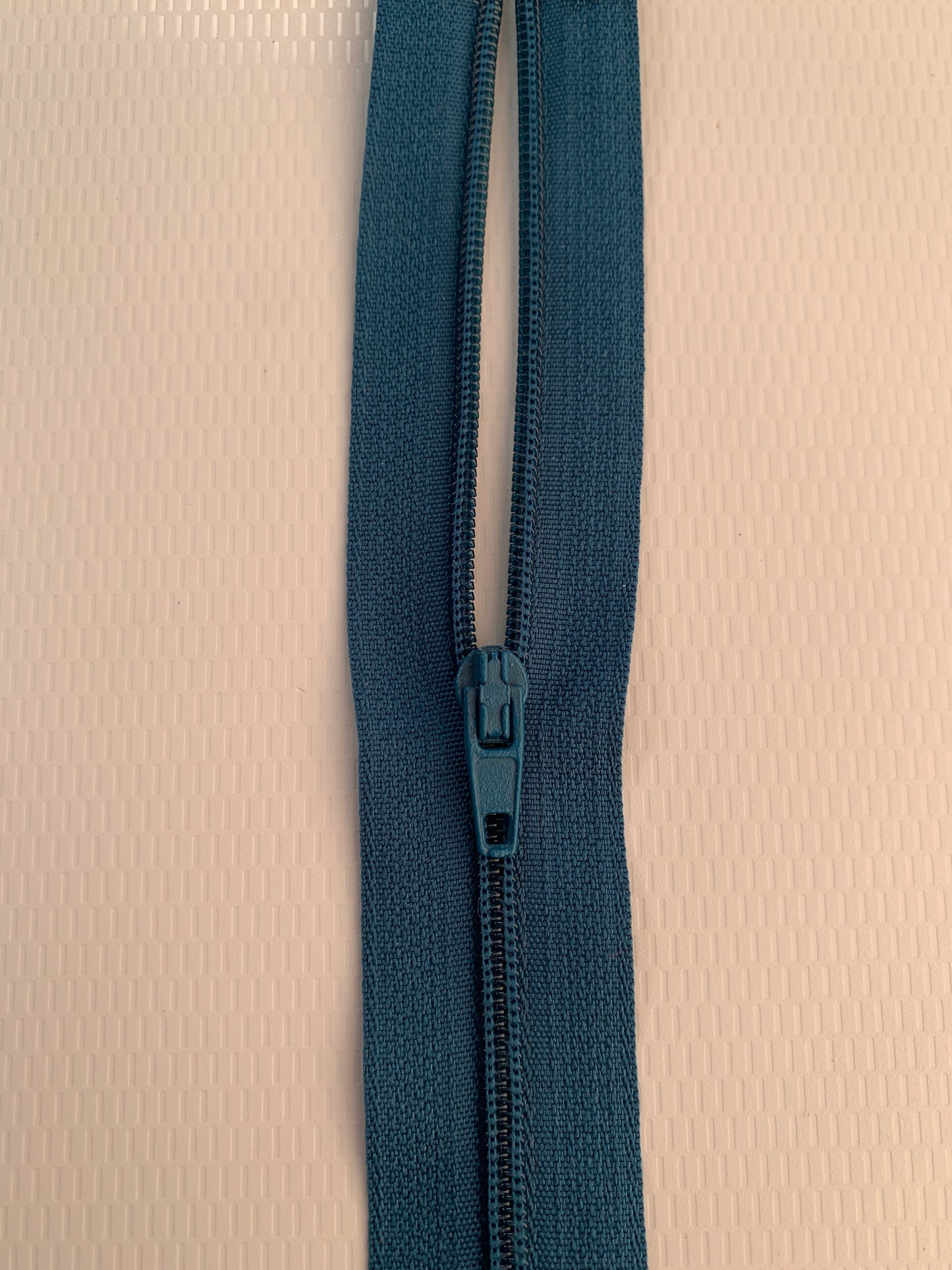 7 Inch Non-Separating Zipper, Sapphire Blue, Molded Plastic, New