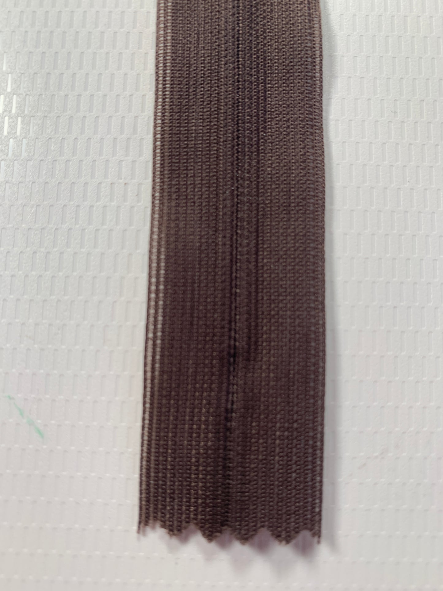 8 Inch Invisible Non-Separating, Brown, Plastic Zipper