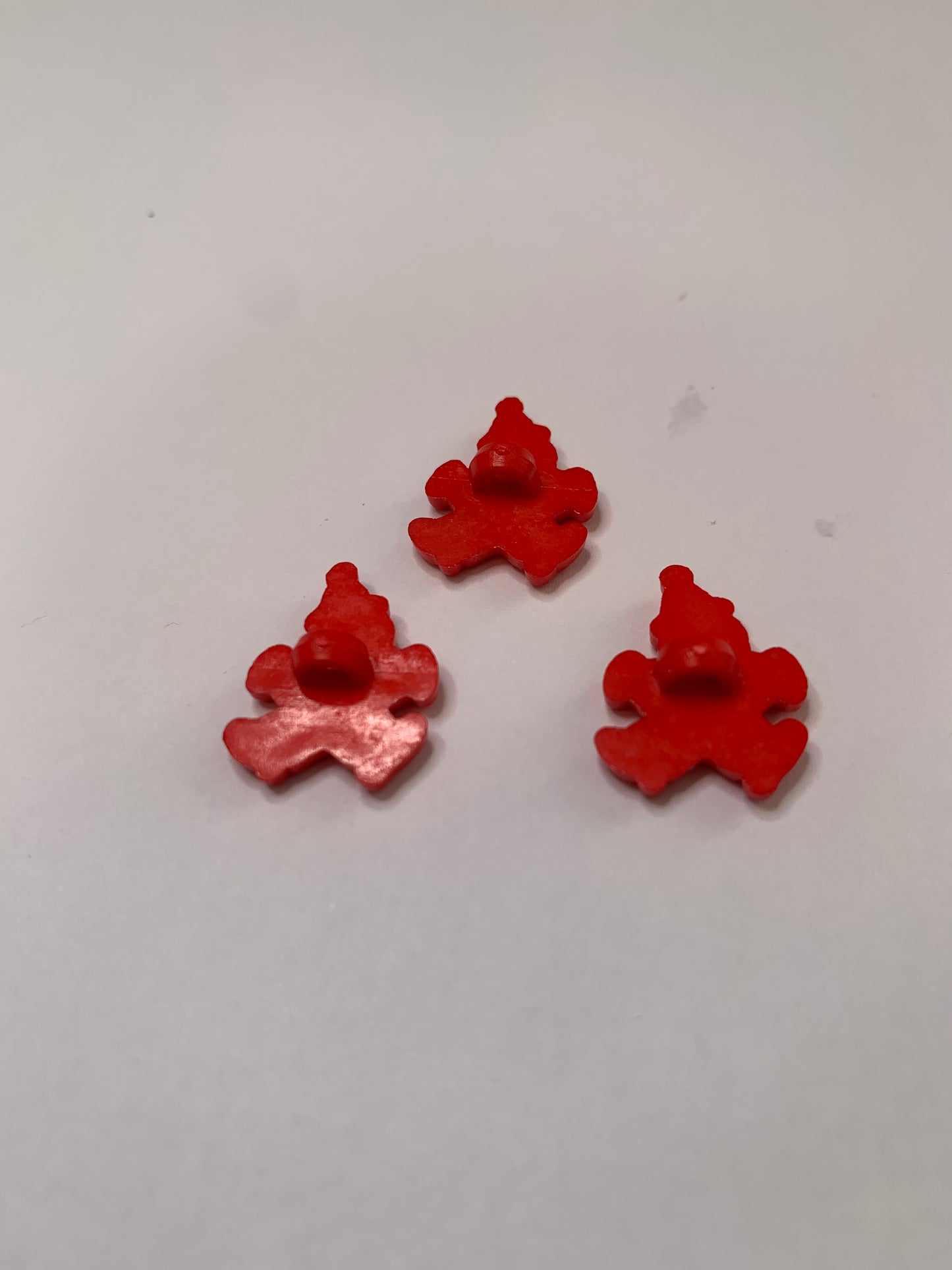 Vintage Novelty 3 Gingerbread Men, Buttons, Shank, Orange, 1.7cm, New/Old Stock