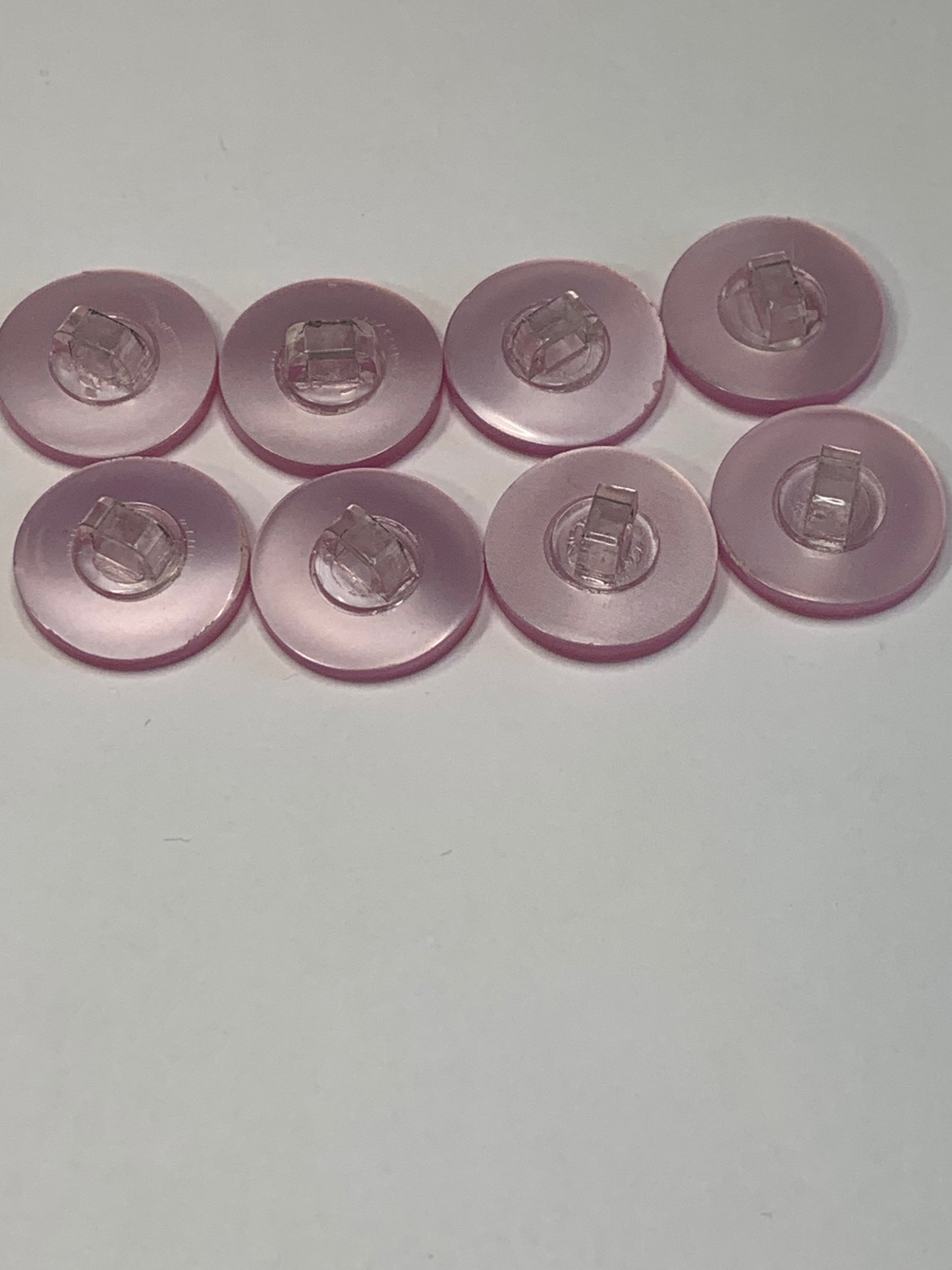 Vintage 6  Round Plastic Buttons, Shank, Medium Purple, 1.5 cm, New/Old Stock