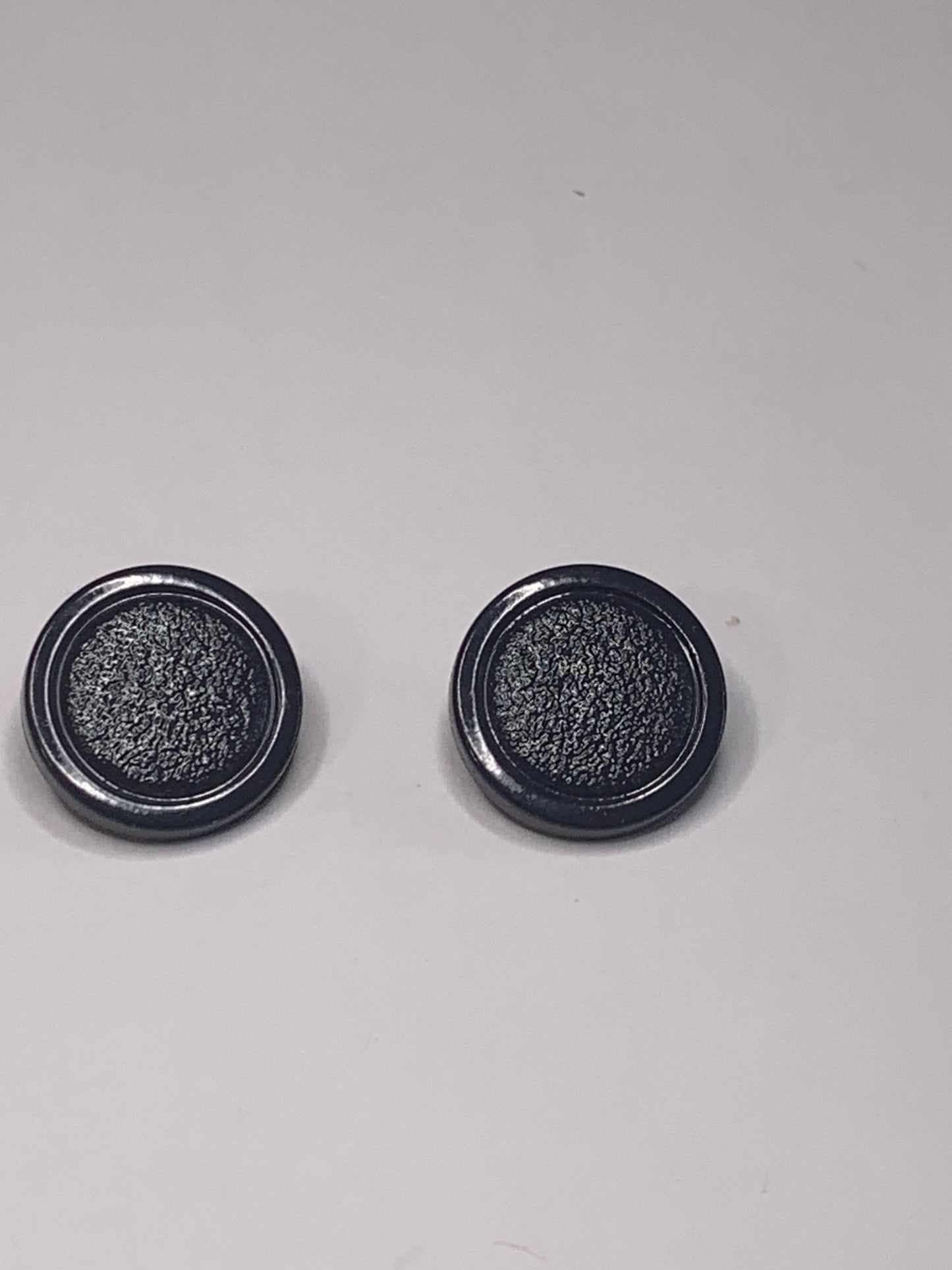 Vintage 2 Round Plastic Buttons, Shank, Navy Blue, 2.0 cm, New/Old Stock