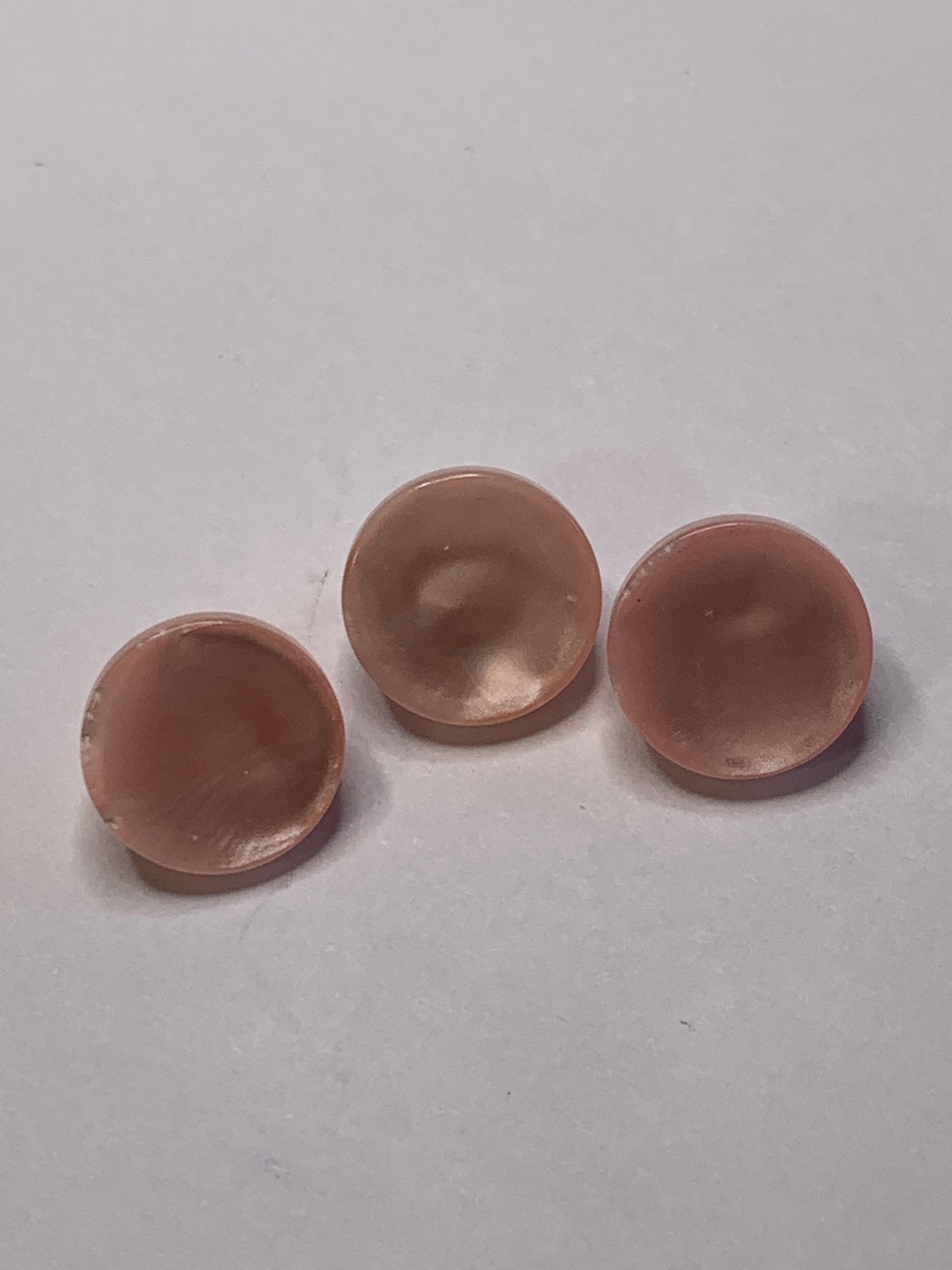 Vintage Children/Baby 2 Round Plastic Buttons, Shank, Pink, 1.2 cm, New/Old Stock