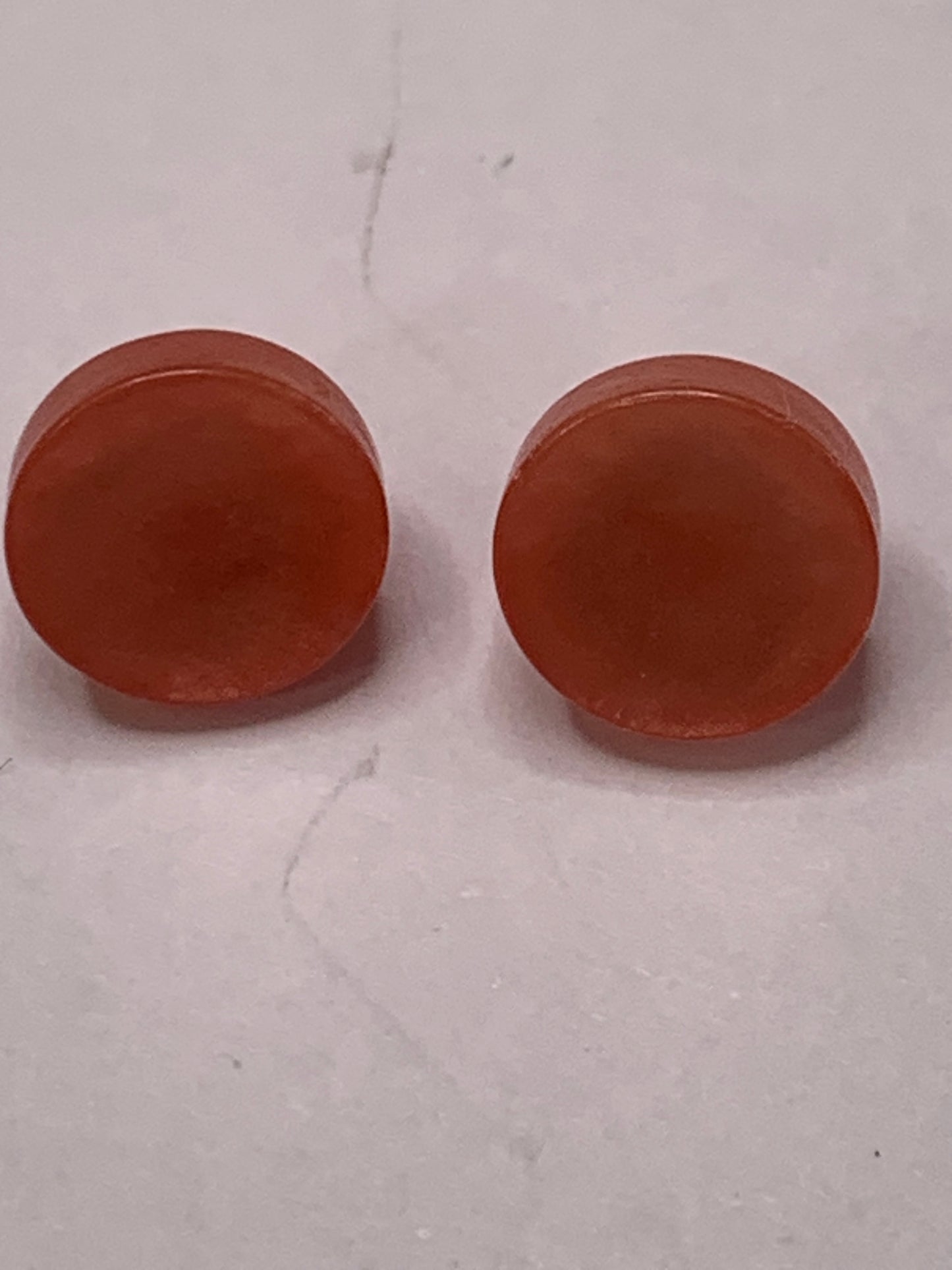 Vintage Children/Baby 2 Round Plastic Buttons, Shank, Pink, 1.0 cm, New/Old Stock