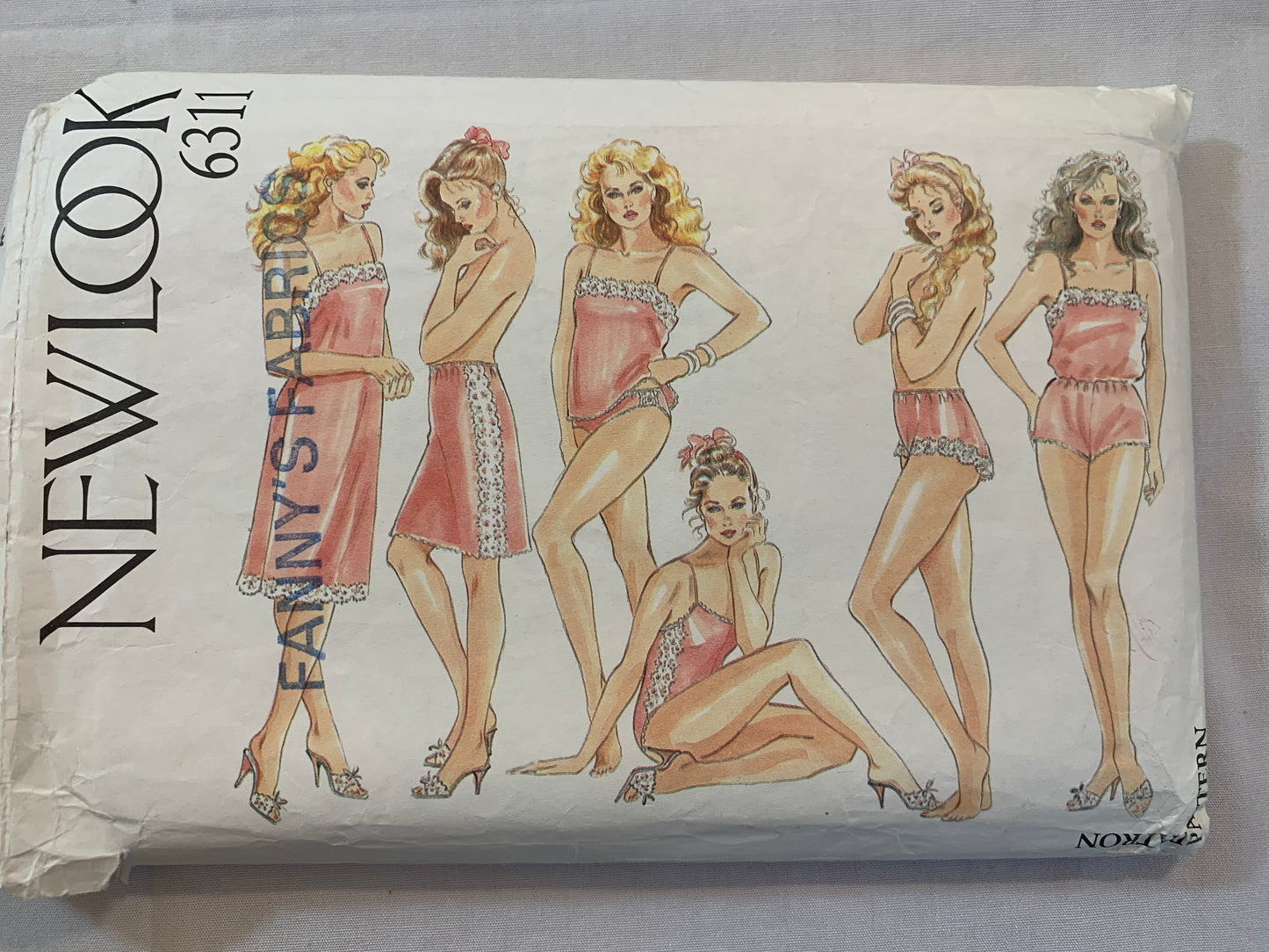 Simplicity New Look Sewing Pattern 6311 Misses' Sleepwear. Top, Panties, Lingerie, Pajamas, Camisole, Slip, Bodysuit, Size 8-18, Uncut, Vintage 1999