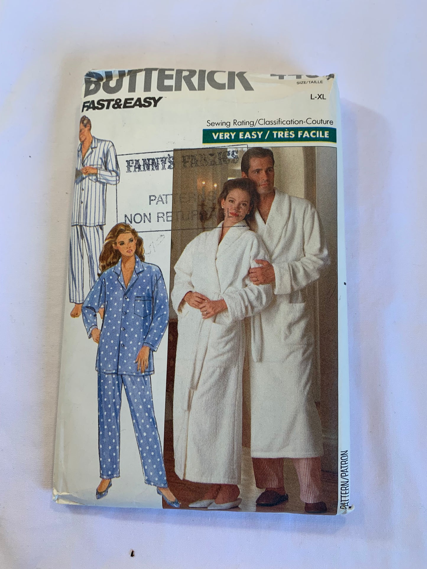 Butterick Sewing Pattern 4483 Misses'/Men's Robe, Unisex, Top, Pants, Long Sleeves, Loose-Fitting, Pockets, Button Front, Size 42-48, Uncut, Vintage 1989