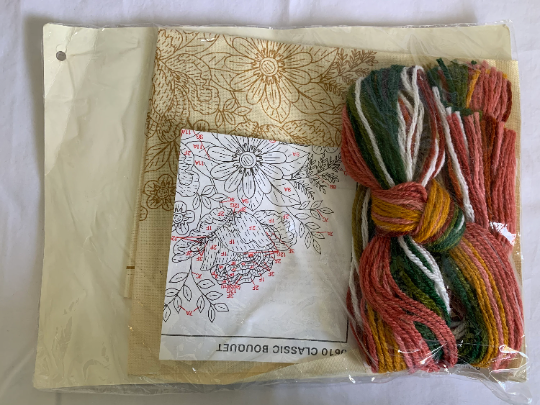 Vintage The Creative Circle #0610 Classic Bouquet, Embroidery, Eugenia Parfionow, Collectibles, Crafts, Christmas Gift, Craft Kit, Hobby