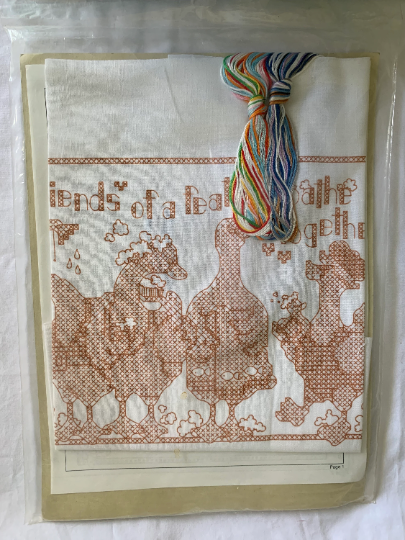Vintage Creative Circle #0912 Friends Of A Feather, Cross Stitch Kit, Complete Instructions, Craft Kit, Stamped, Christmas Gift, Ducks