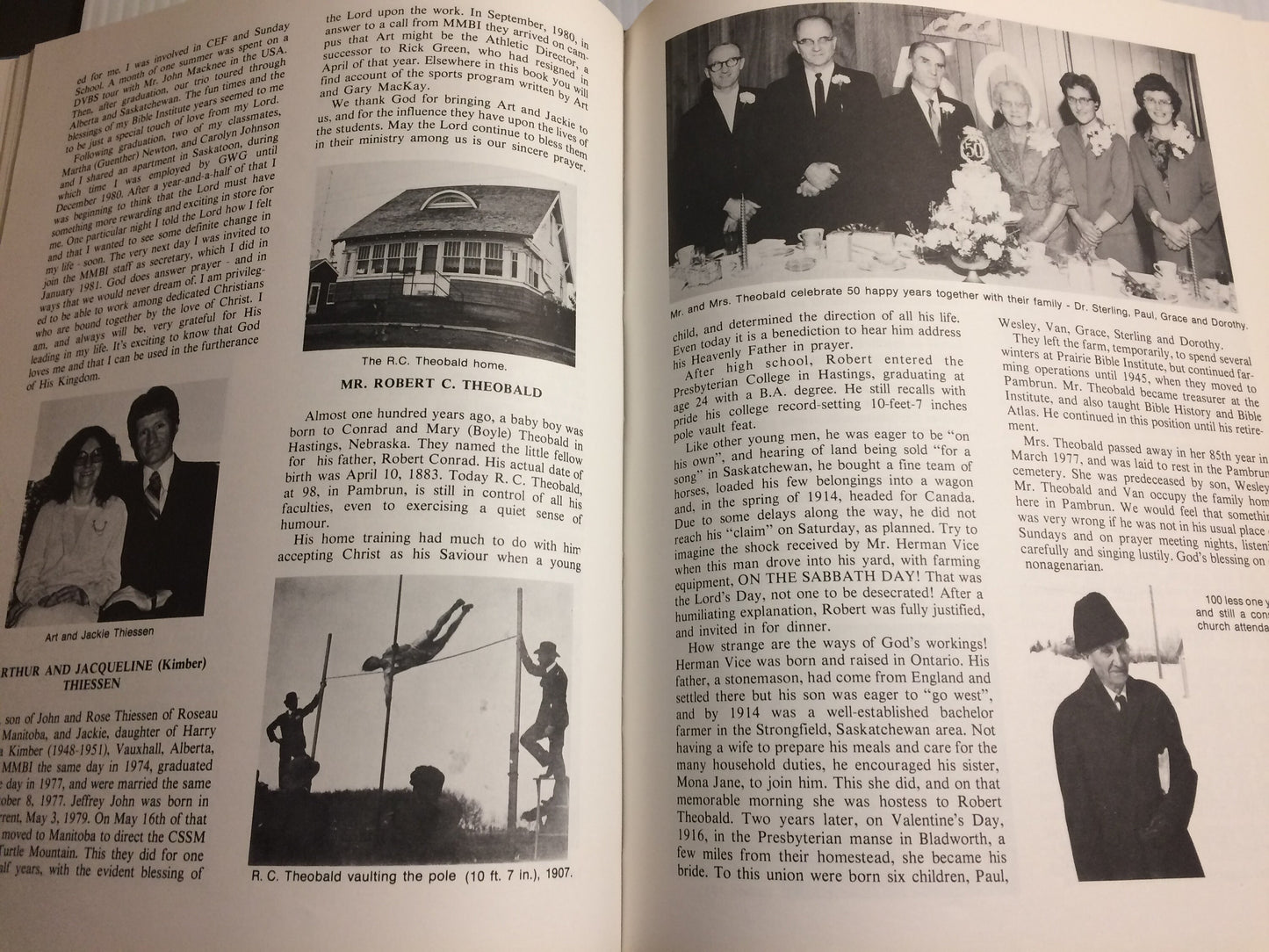 Links of gold 1932-1982 History Book, Remembrances, Family, Stories, Moose Jaw Saskatchewan, Pambrun, Miller Memorial Bible Institute, 1981